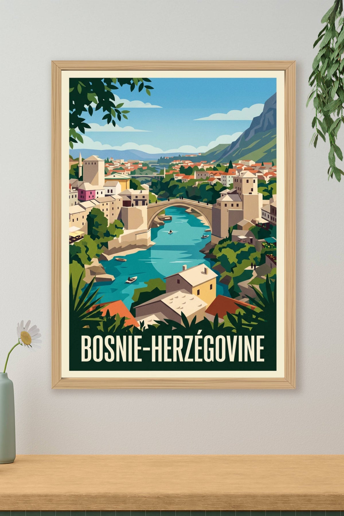 Affiche de Bosnie-Herzégovine, le vieux pont