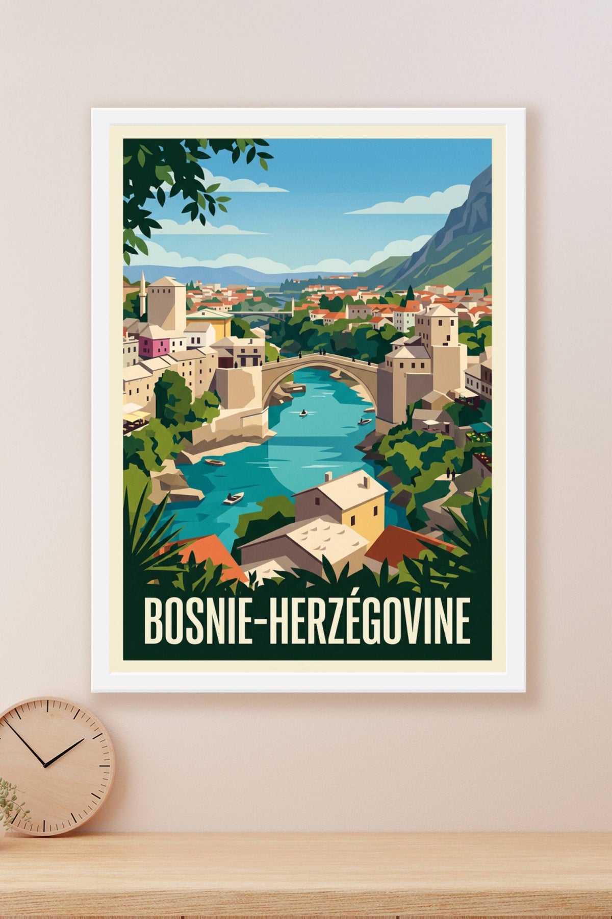 Affiche de Bosnie-Herzégovine, le vieux pont