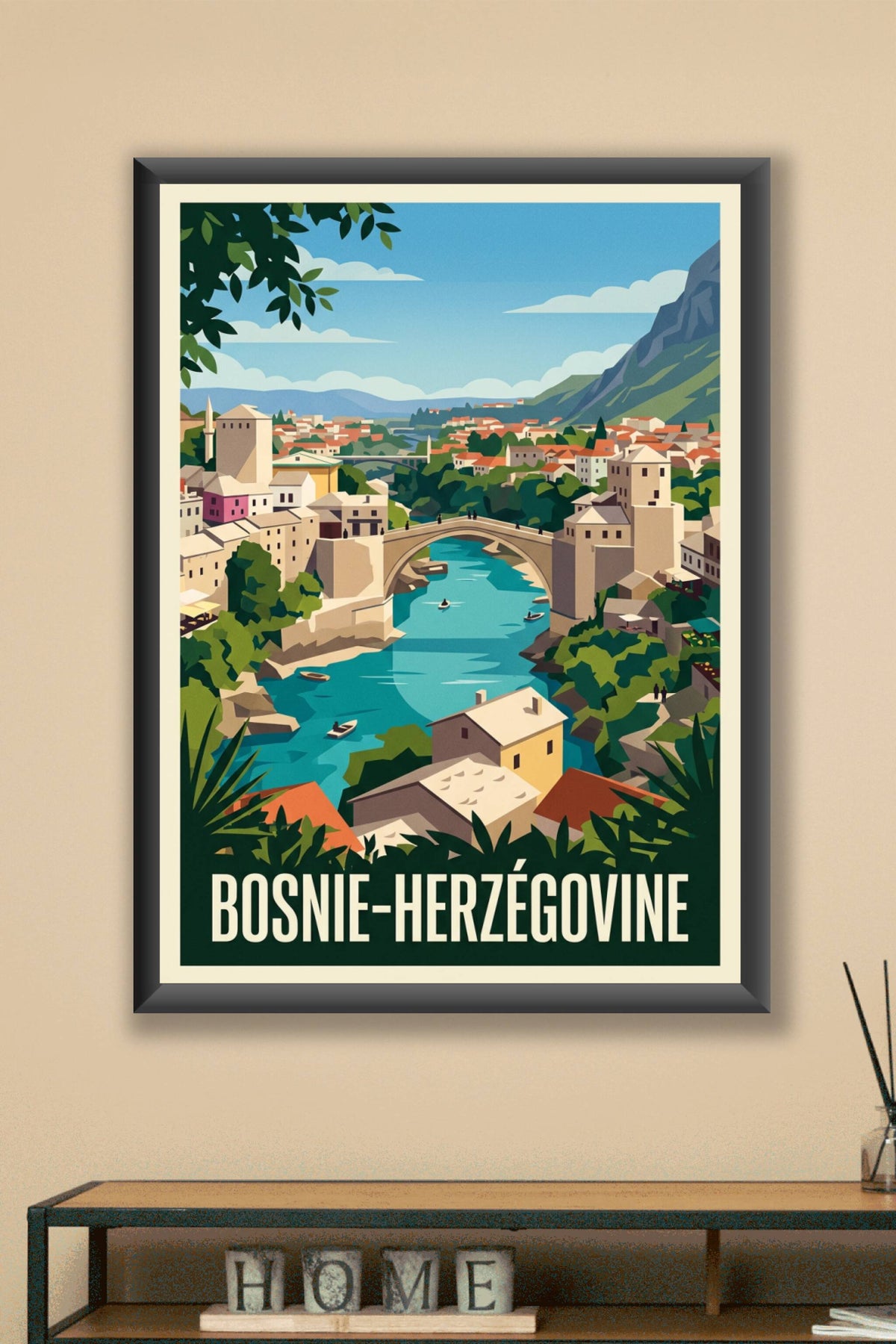 Affiche de Bosnie-Herzégovine, le vieux pont