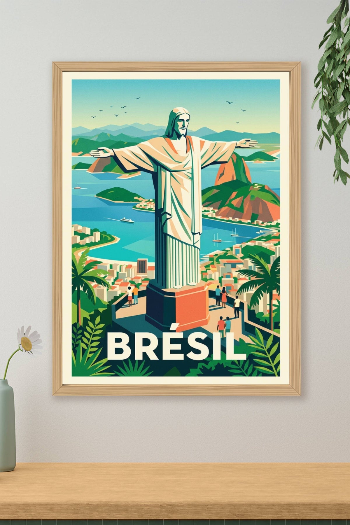 Affiche du Brésil, poster Rio de Janeiro