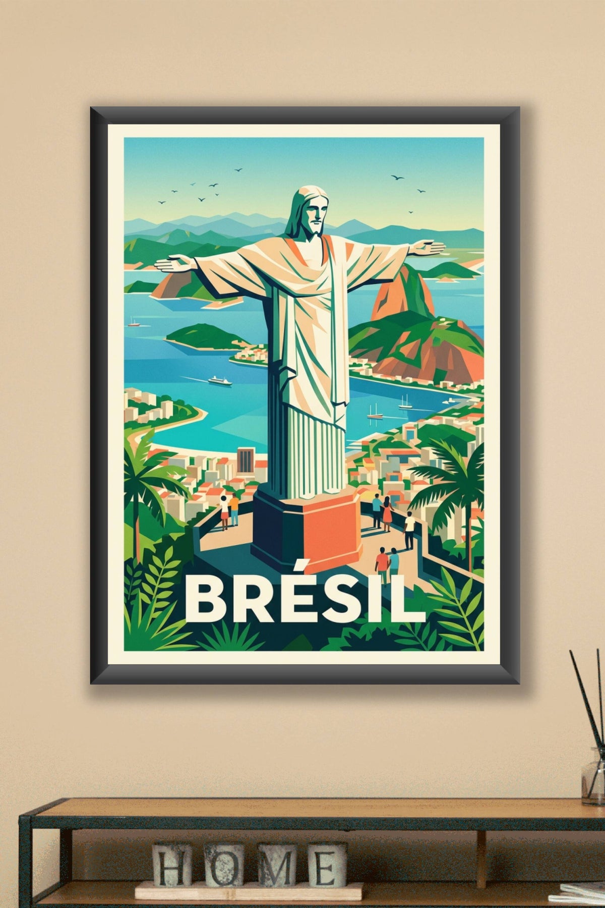 Affiche du Brésil, poster Rio de Janeiro