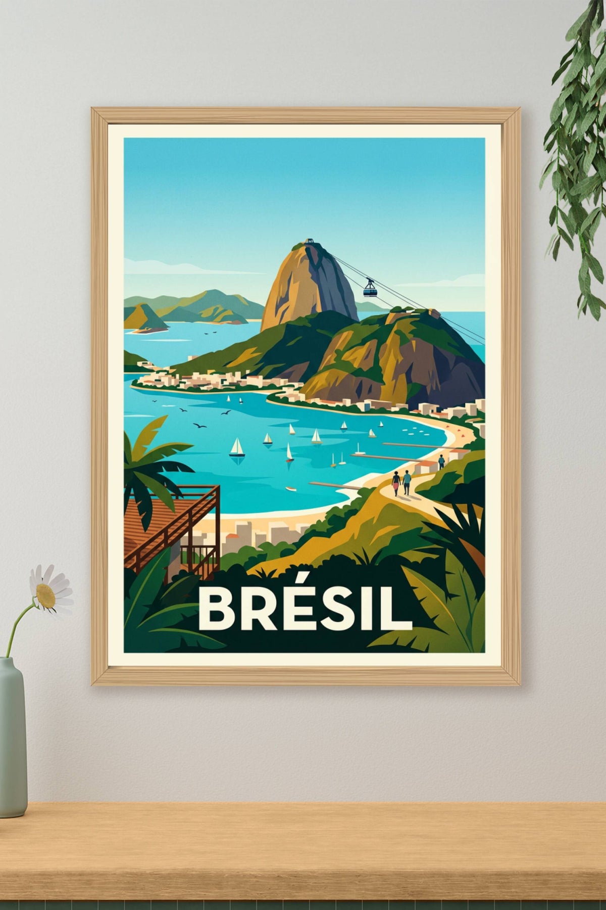 Affiche du Brésil, poster Rio de Janeiro