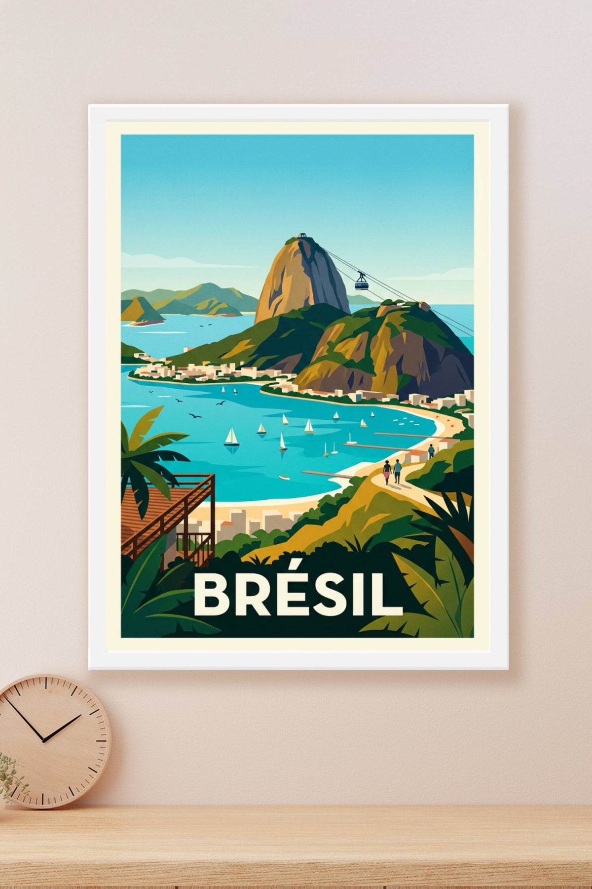 Affiche du Brésil, poster Rio de Janeiro