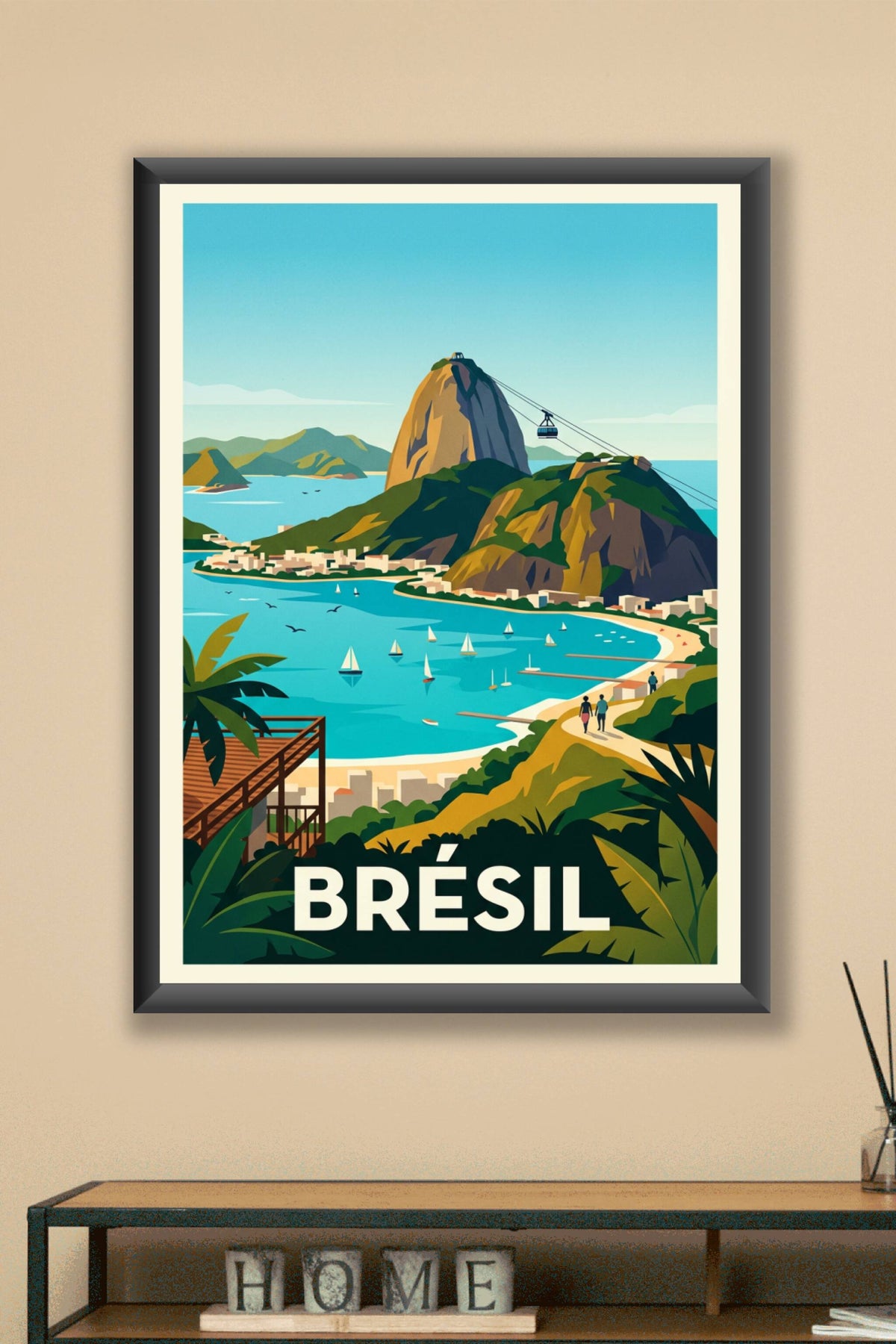 Affiche du Brésil, poster Rio de Janeiro