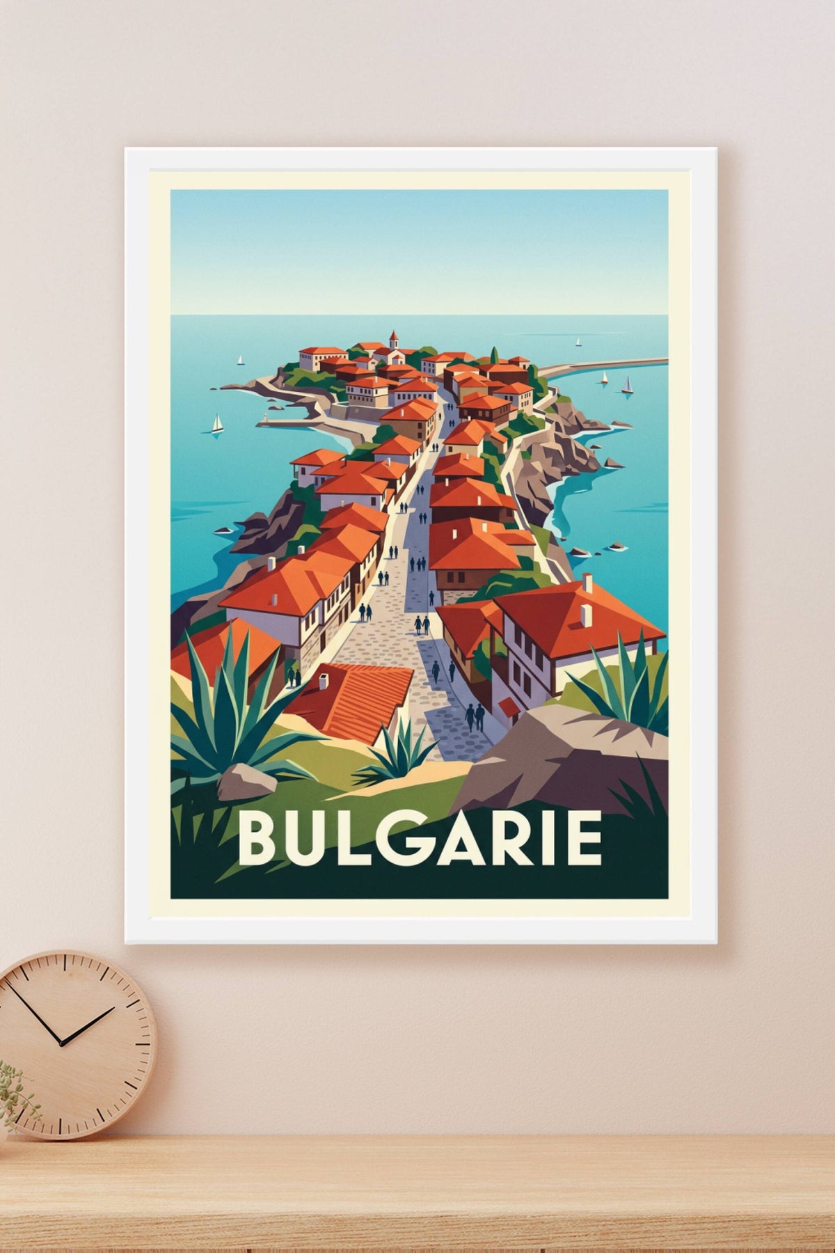 Poster de Bulgarie, ville de Nesebar