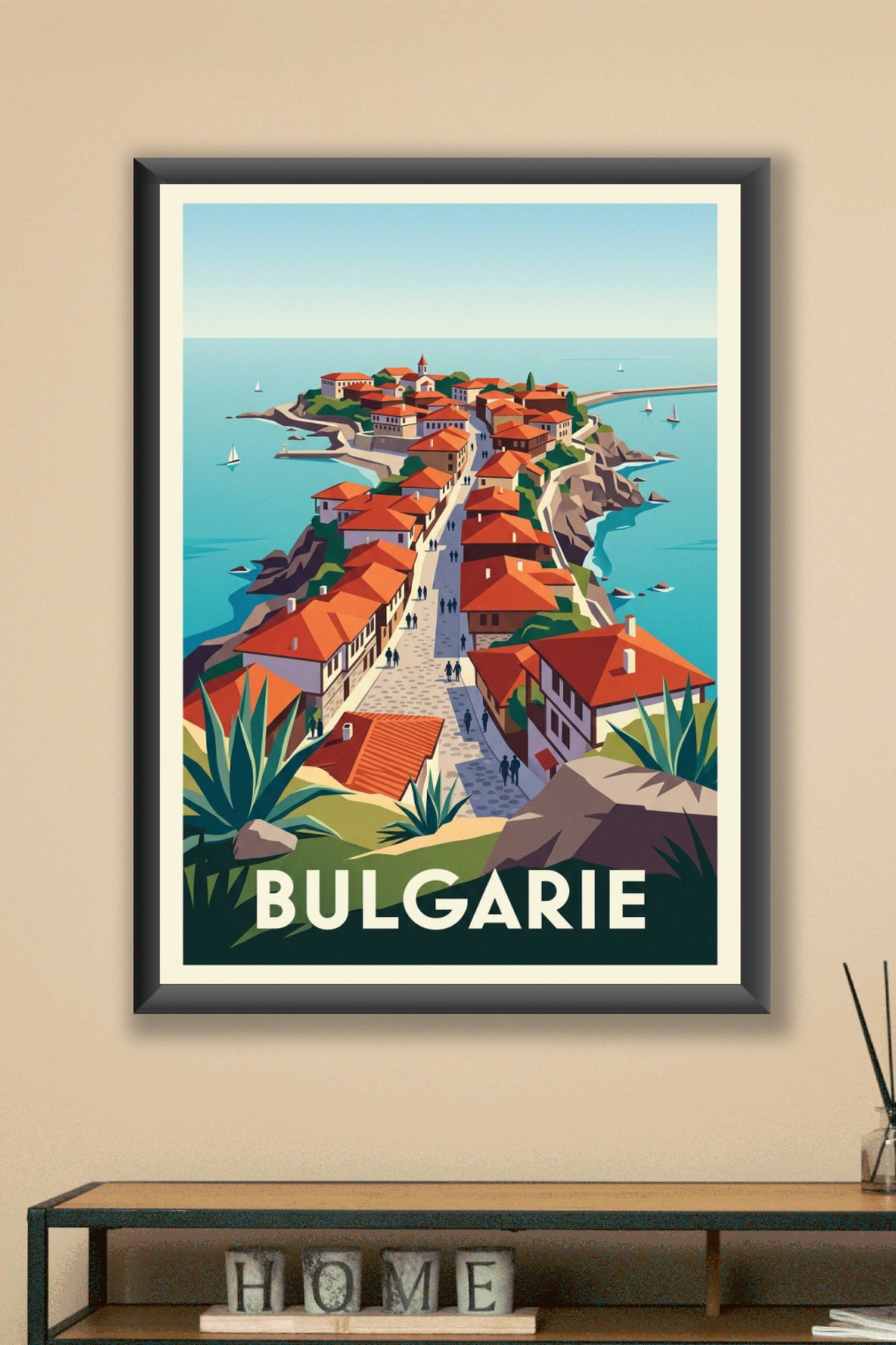 Poster de Bulgarie, ville de Nesebar