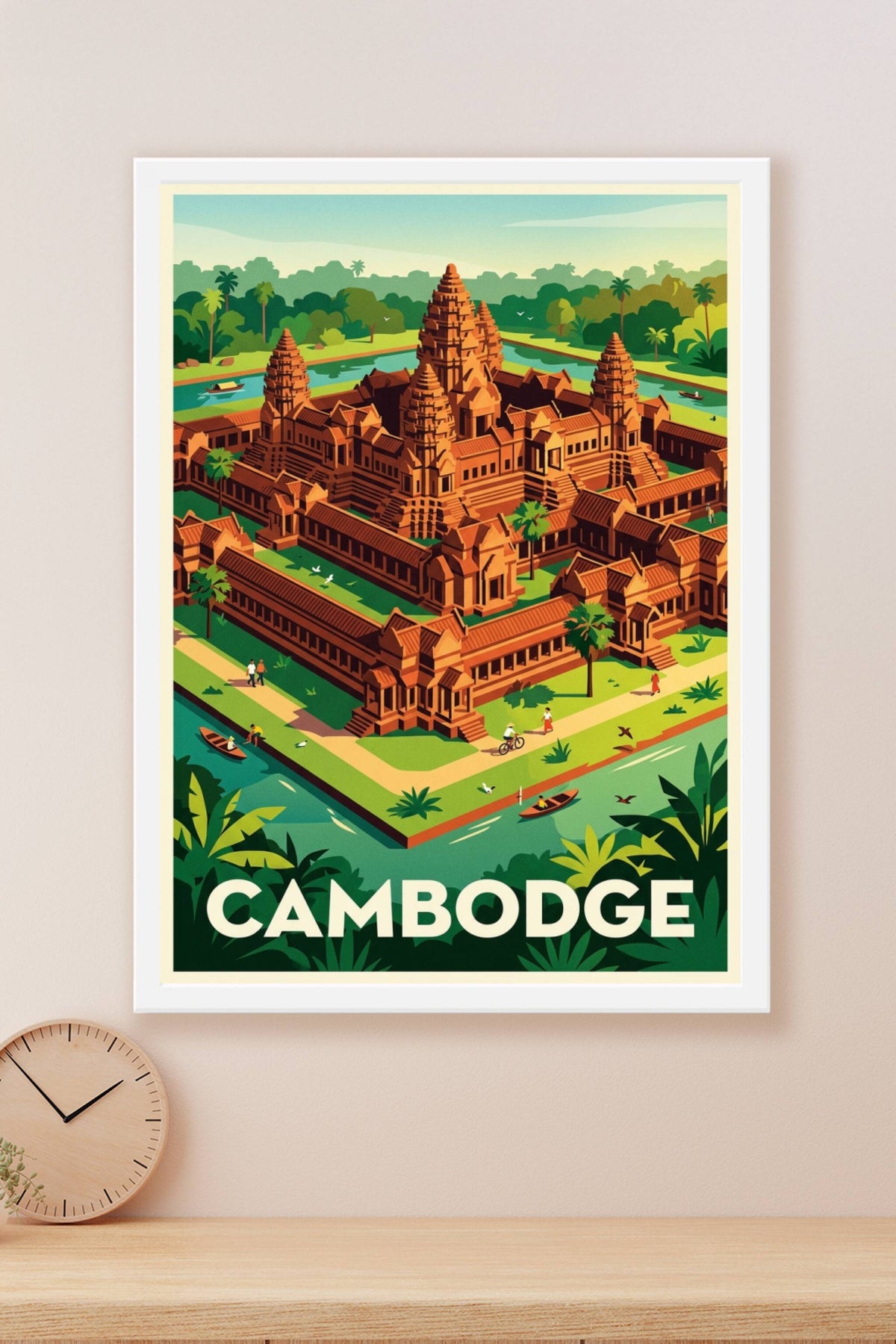 Affiche du Cambodge, temple Angkor Wat