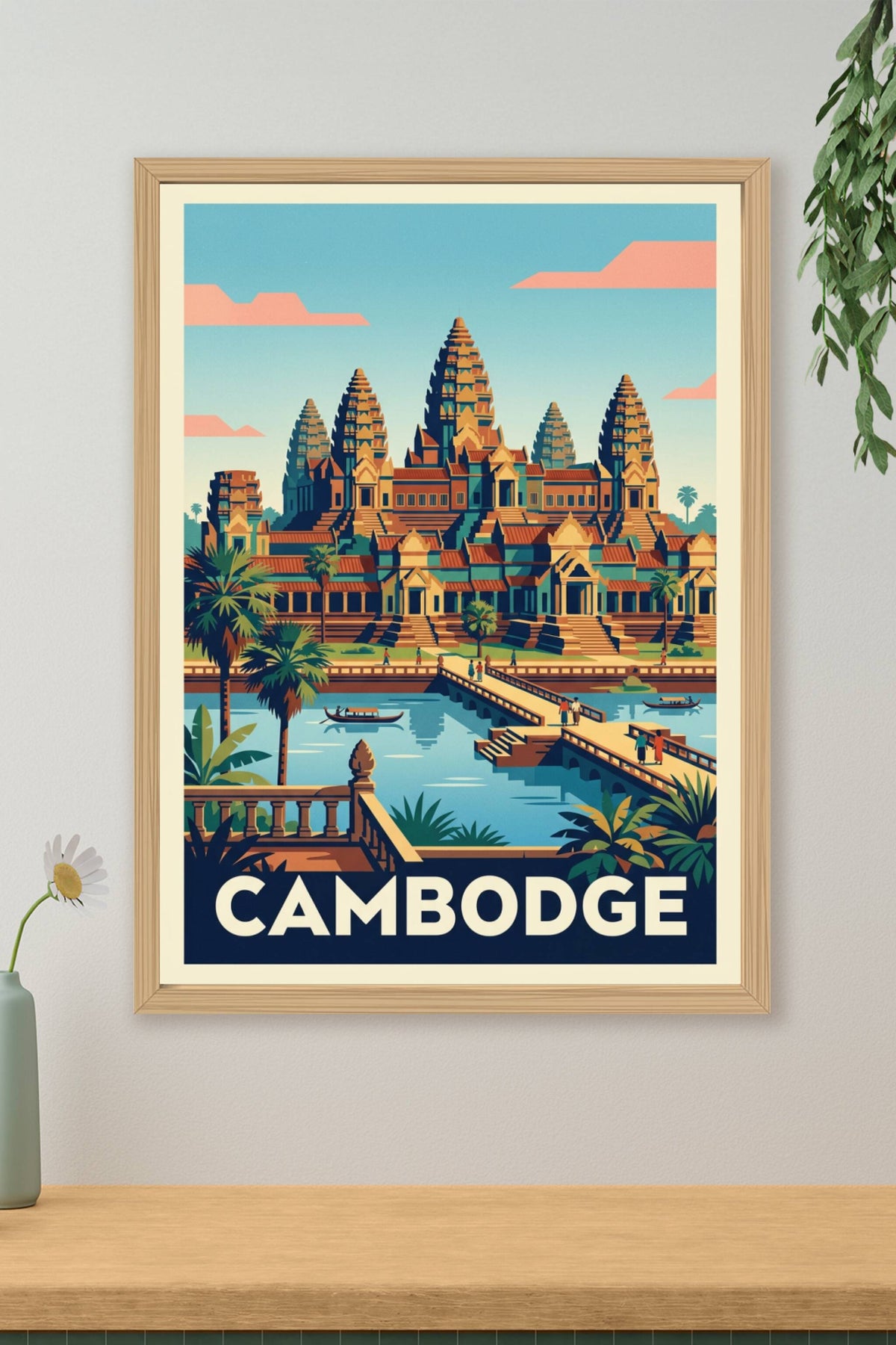 Affiche du Cambodge, poster Angkor Vat