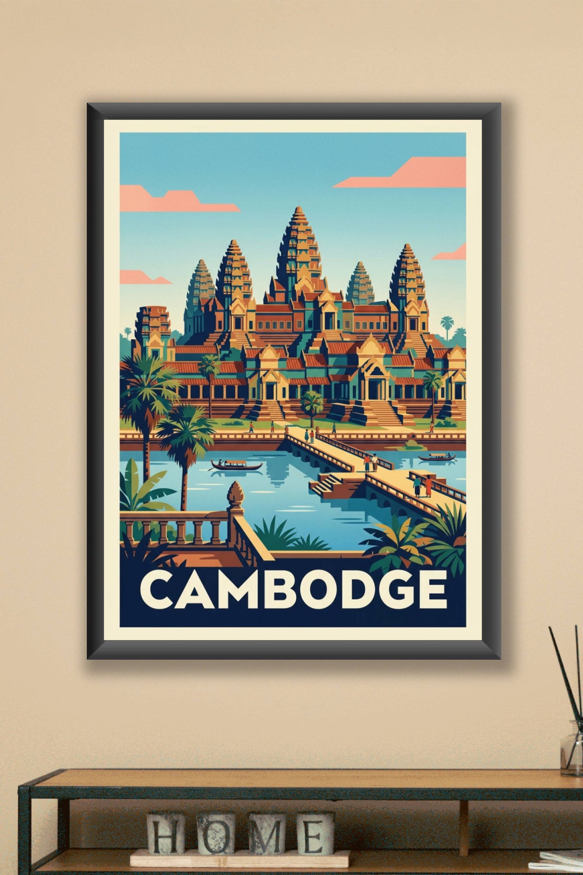 Affiche du Cambodge, poster Angkor Vat