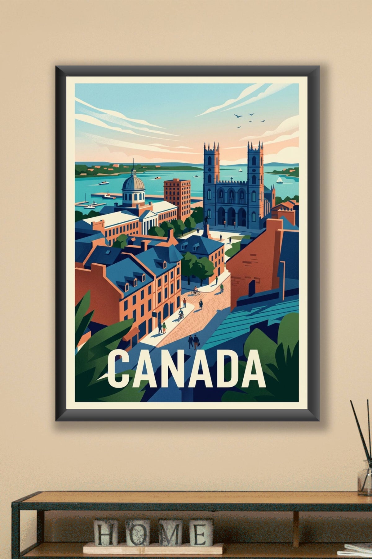 Affiche du Canada, Montréal et Basilique