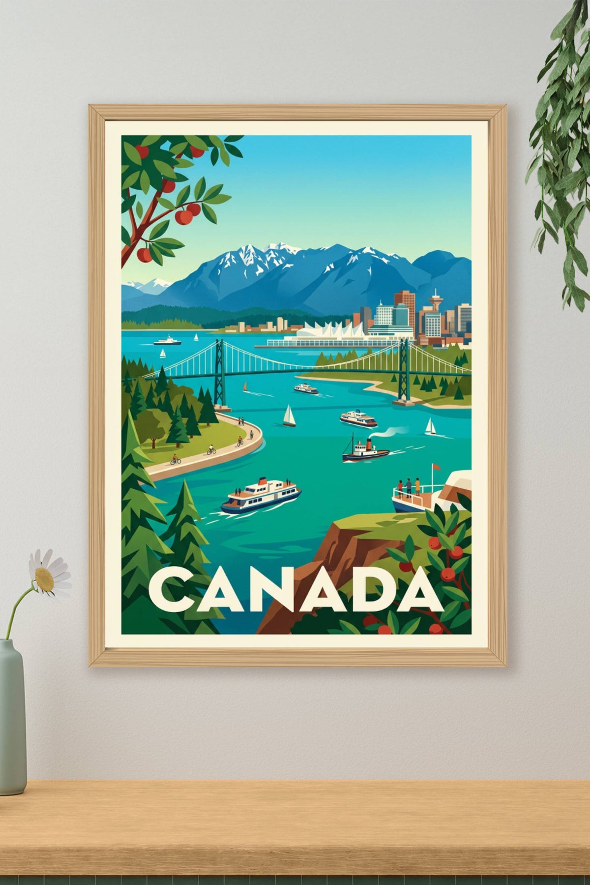 Affiche du Canada, Vancouver montagnes