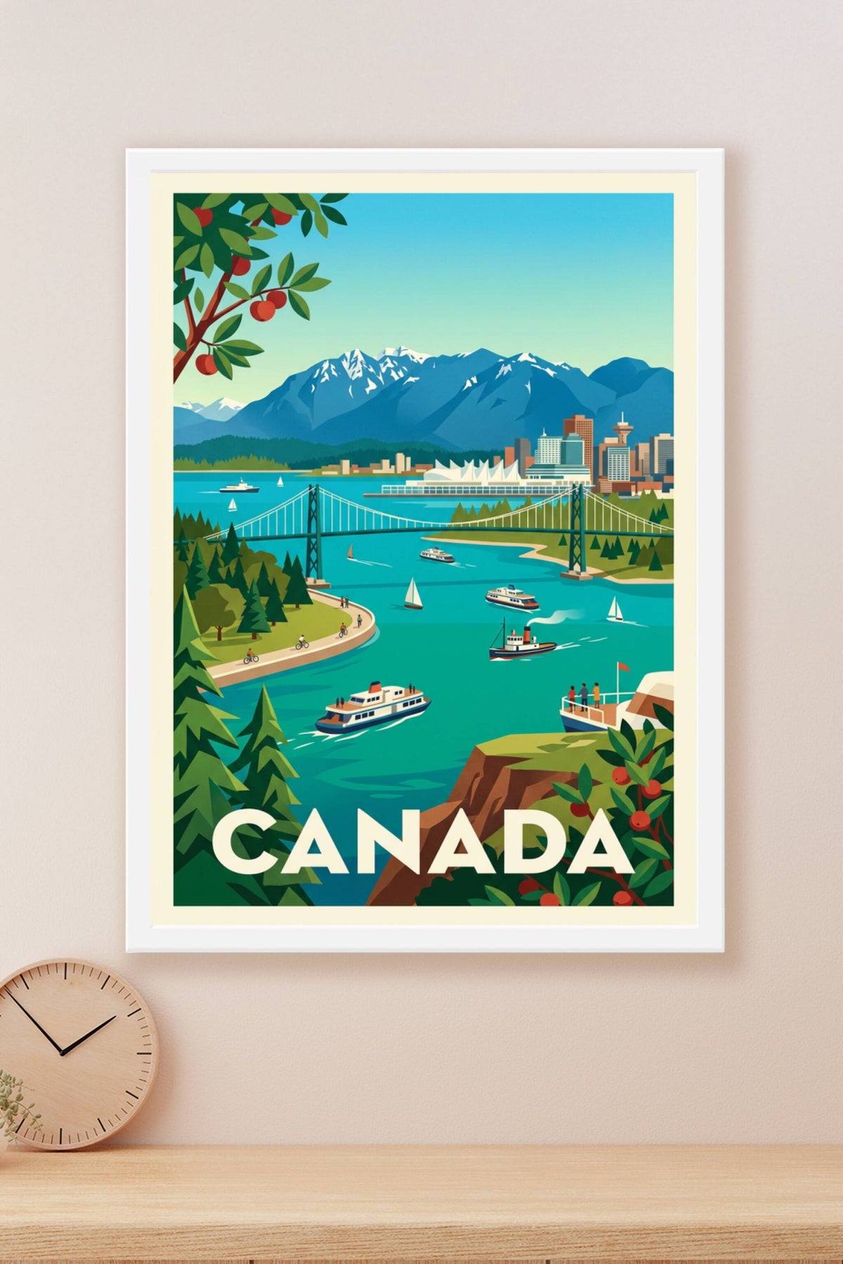 Affiche du Canada, Vancouver montagnes