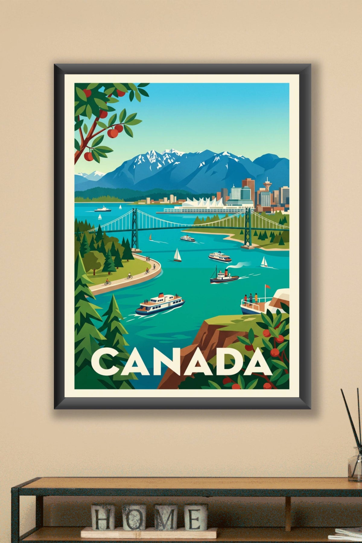 Affiche du Canada, Vancouver montagnes