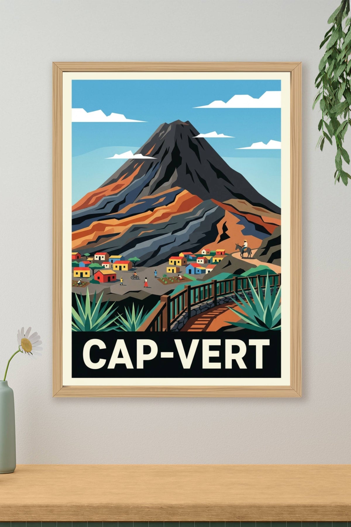 Affiche du Cap-Vert, poster volcan Pico do Fogo