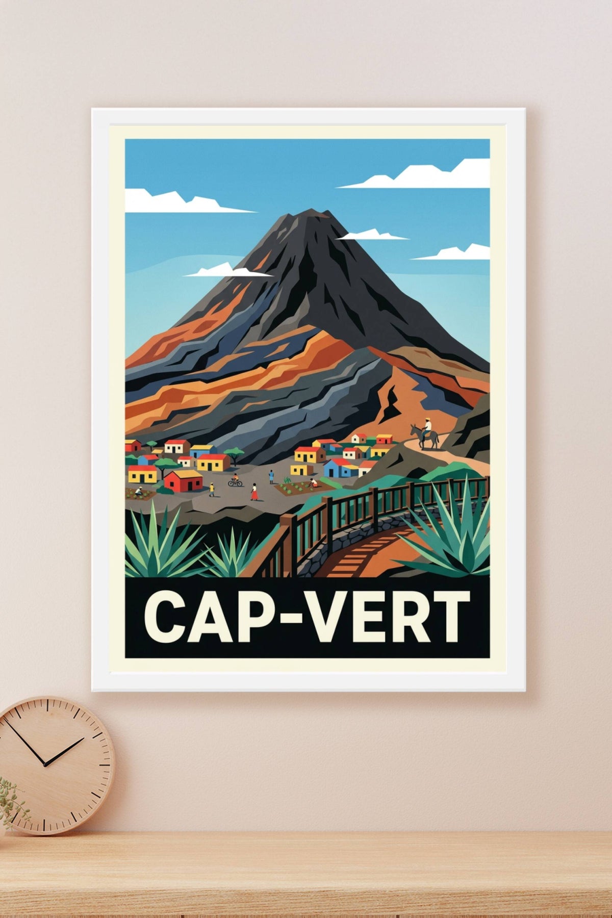 Affiche du Cap-Vert, poster volcan Pico do Fogo