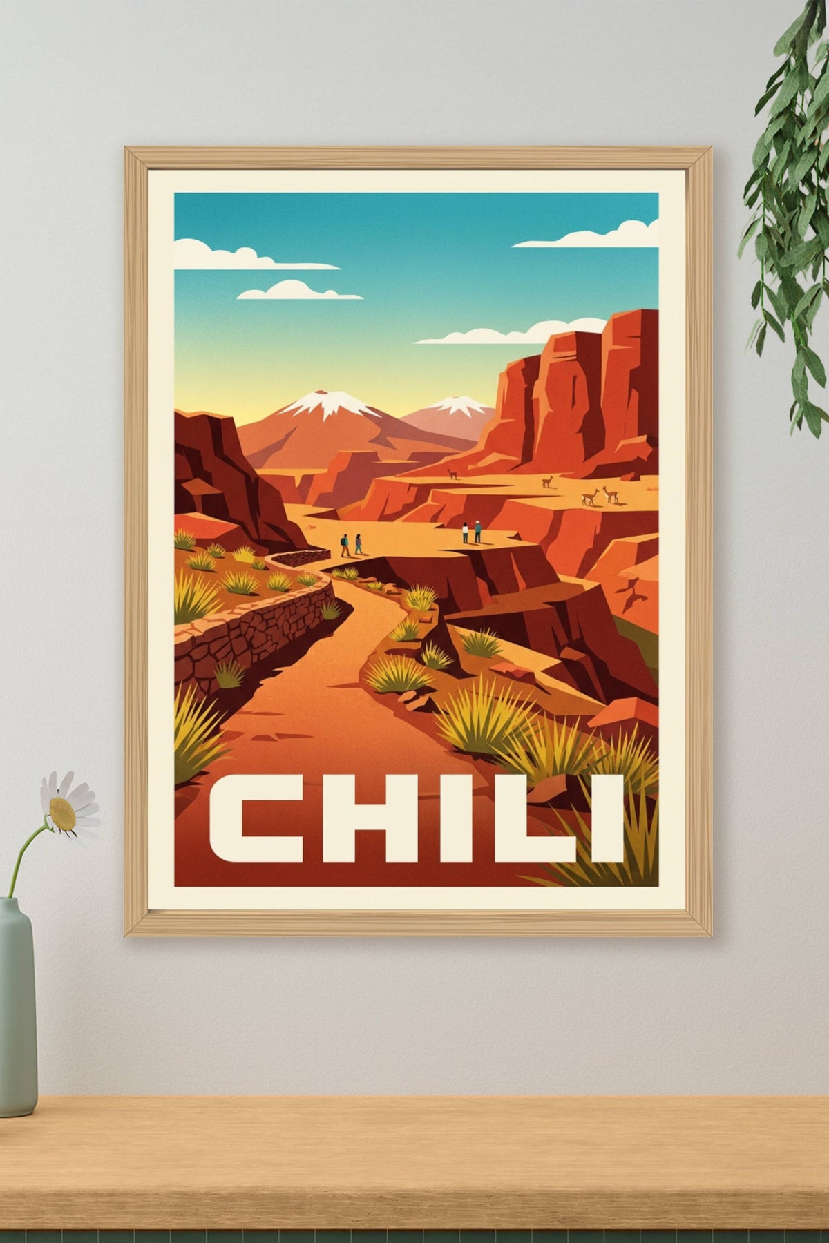 Poster du Chili, désert d'Atacama