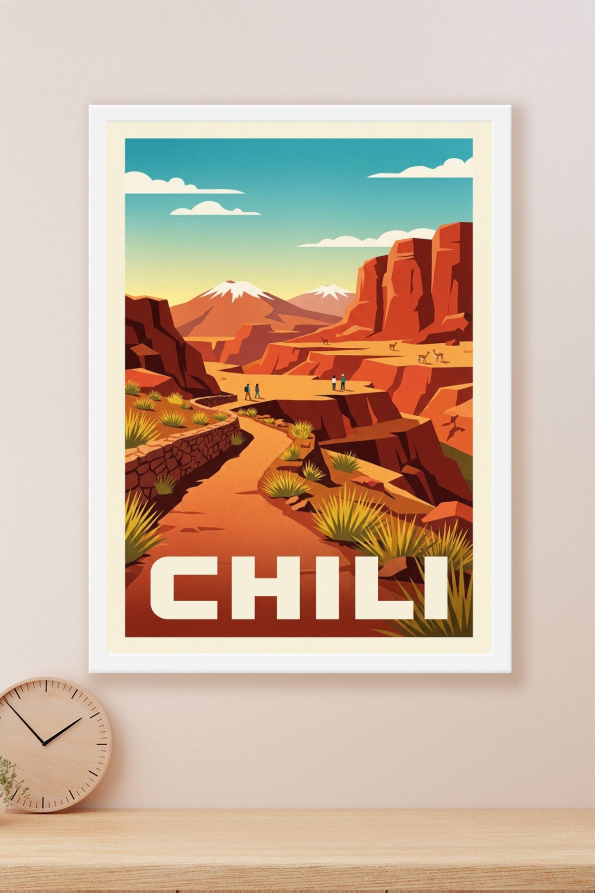 Poster du Chili, désert d'Atacama