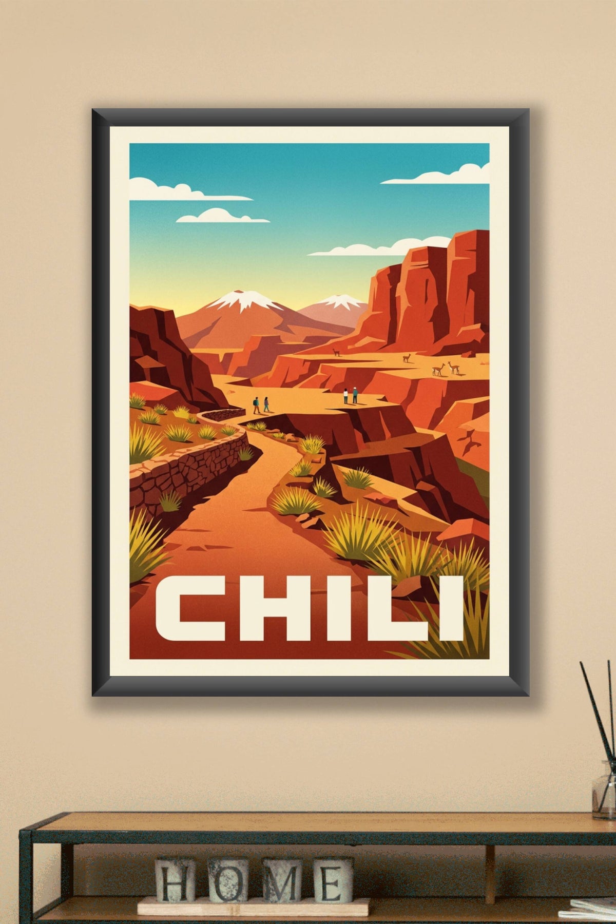 Poster du Chili, désert d'Atacama