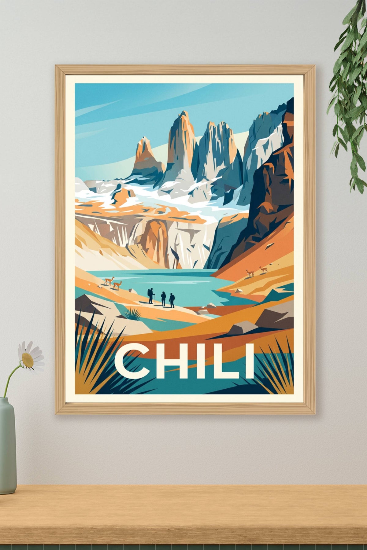 Affiche du Chili, poster Torres del Paine