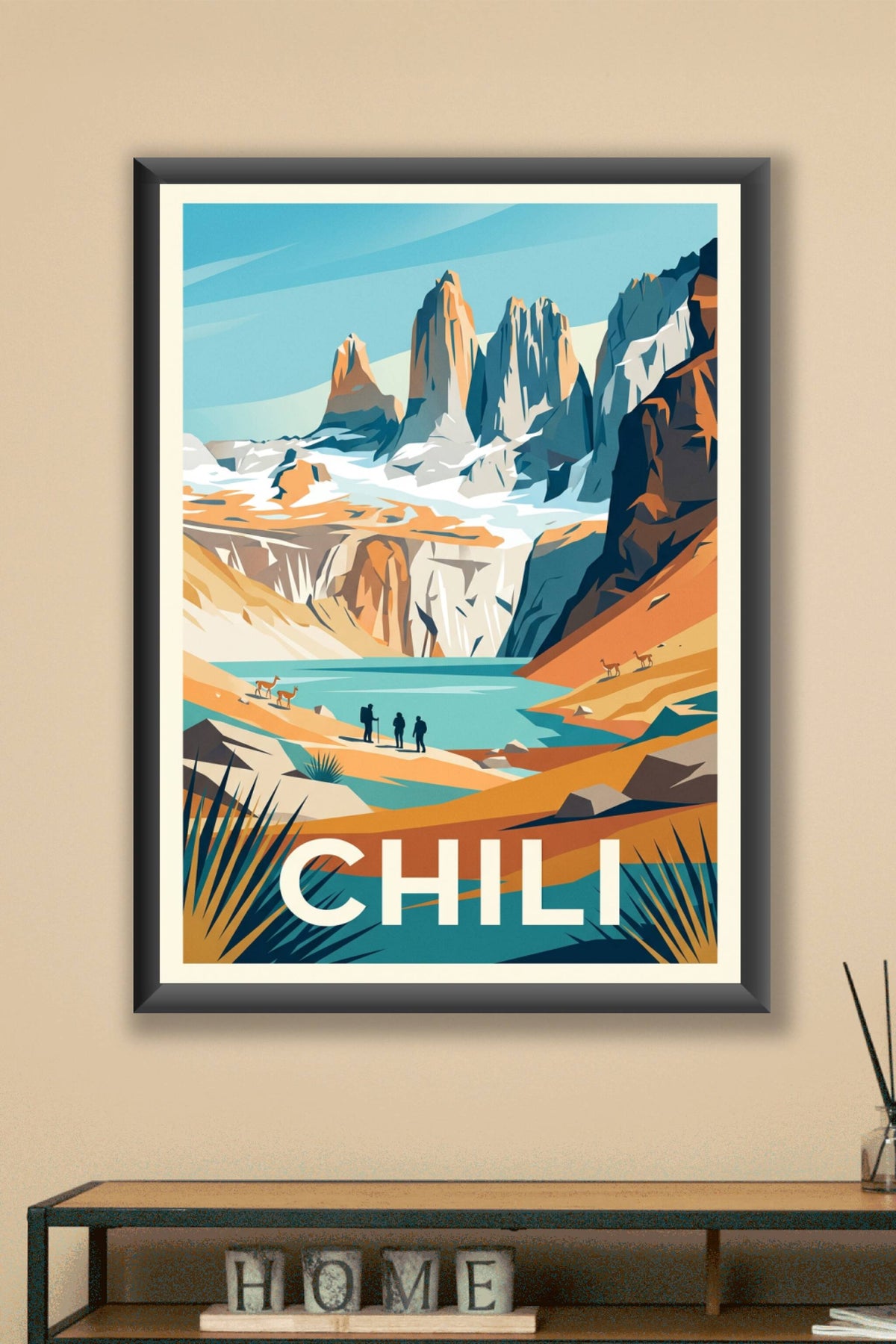 Affiche du Chili, poster Torres del Paine