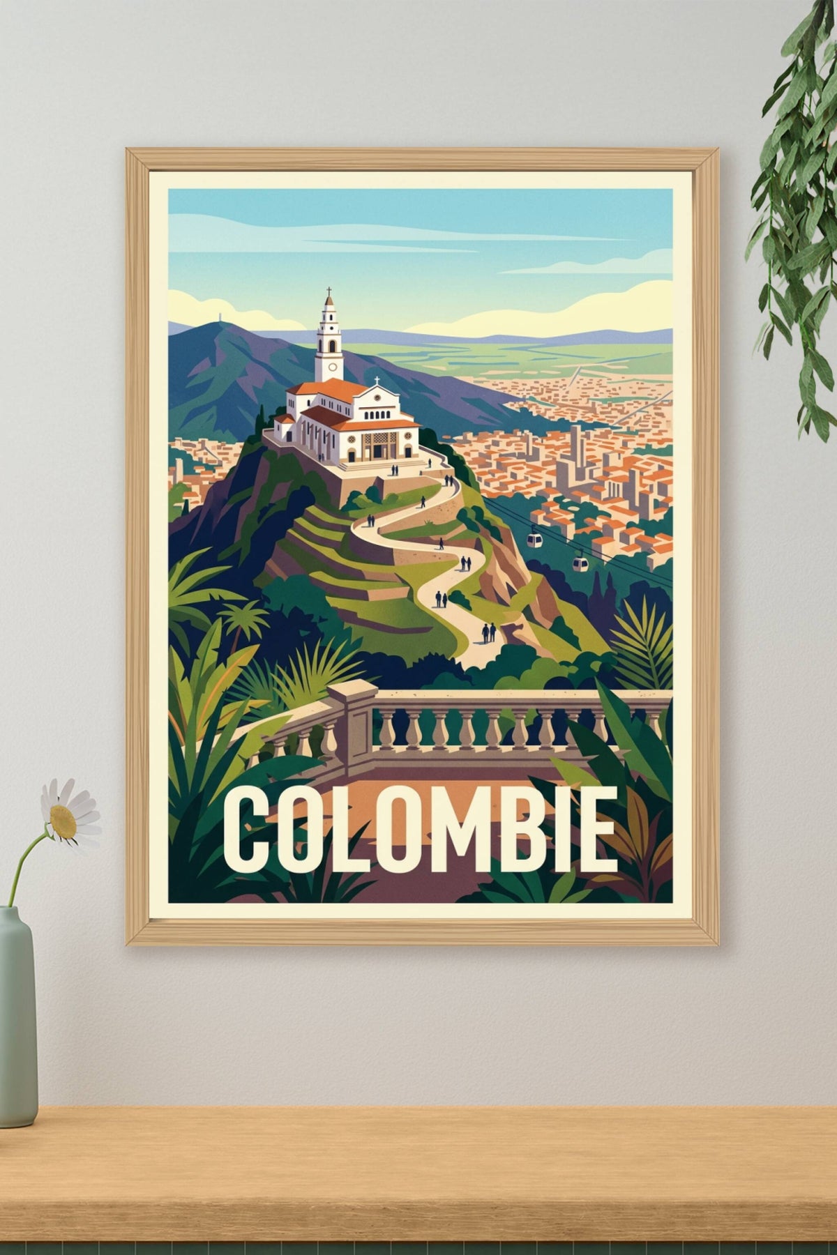Affiche de Colombie, sanctuaire de Monserrate
