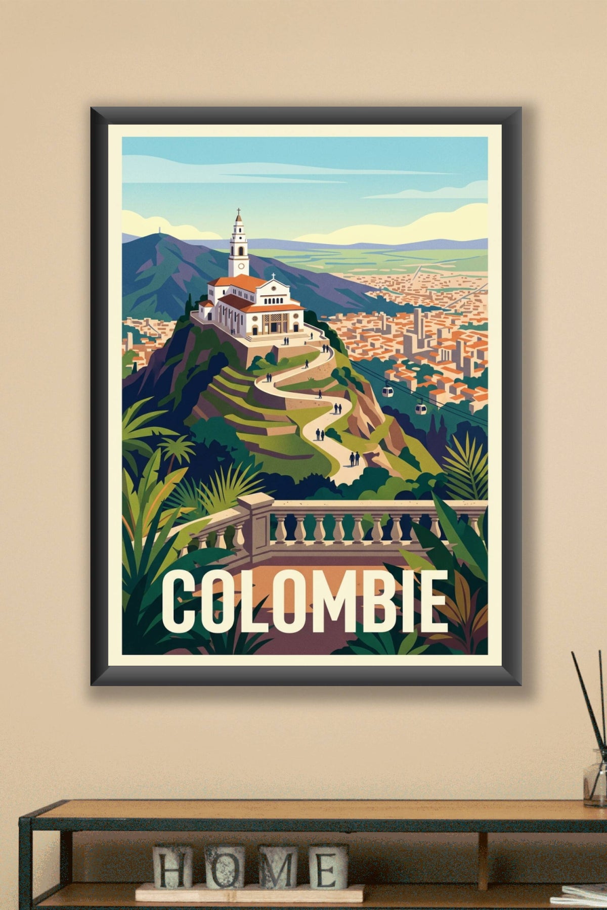 Affiche de Colombie, sanctuaire de Monserrate