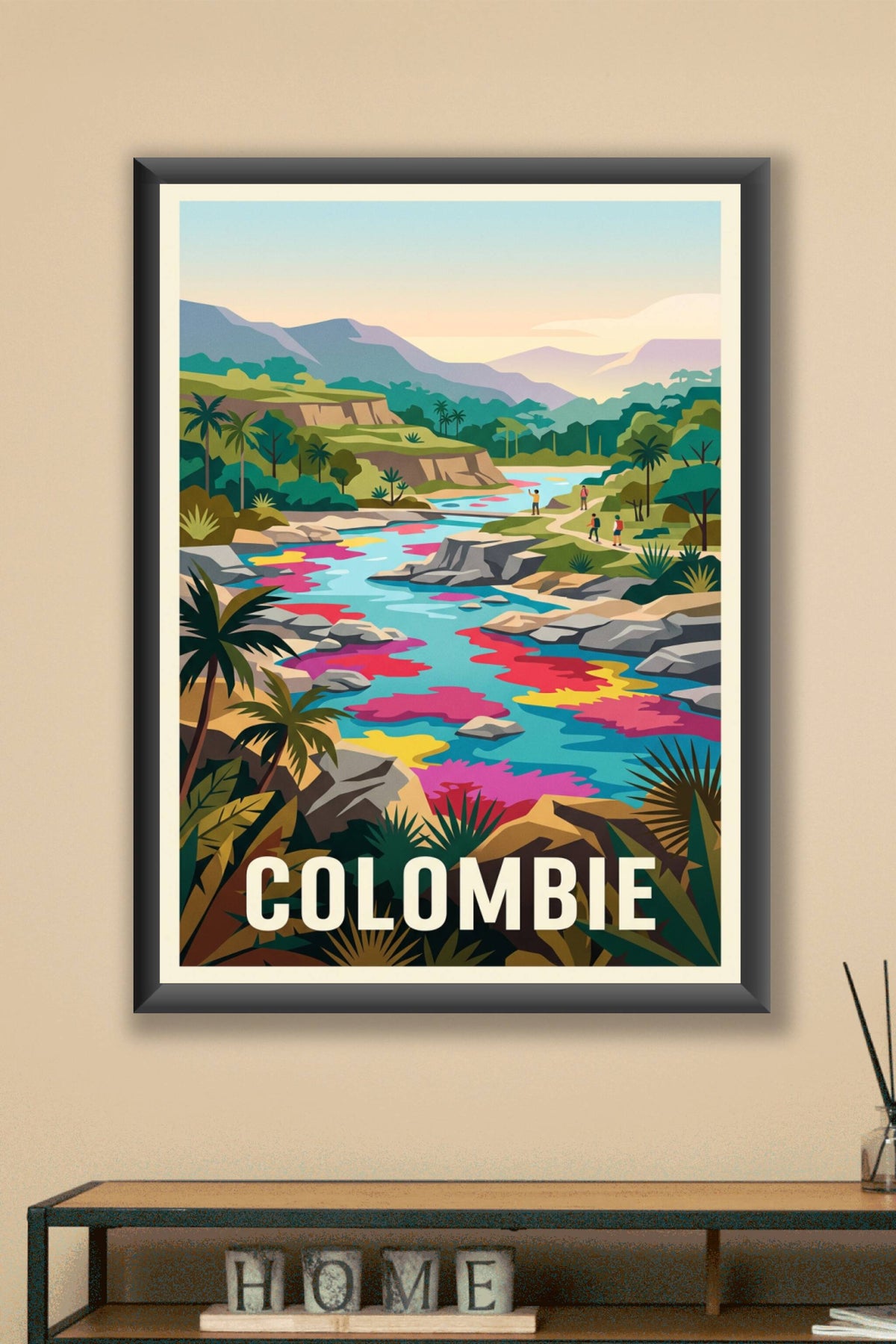 Affiche de Colombie, Caño Cristales déco