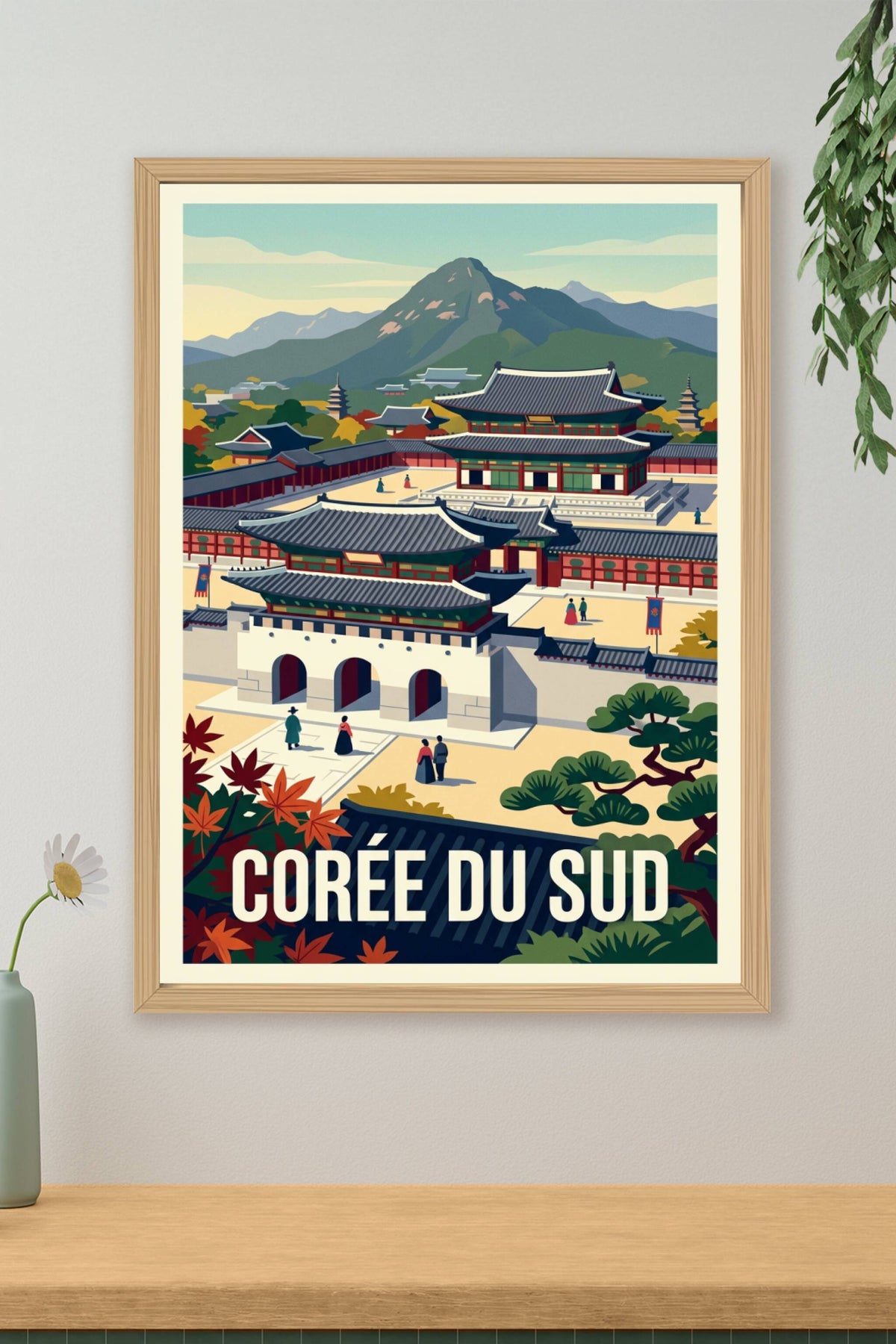 Affiche de Corée du Sud, poster palais Gyeongbokgung