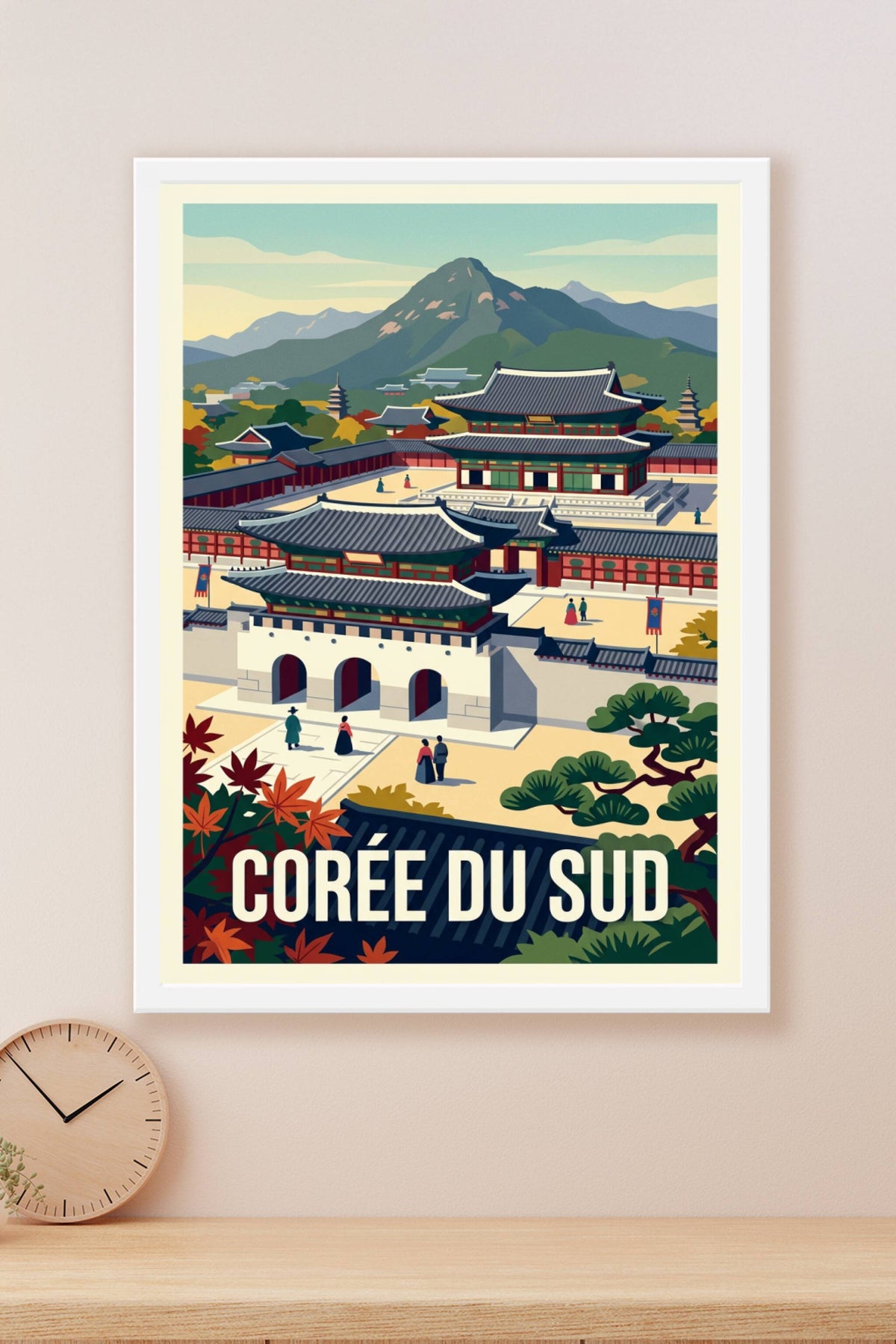 Affiche de Corée du Sud, poster palais Gyeongbokgung