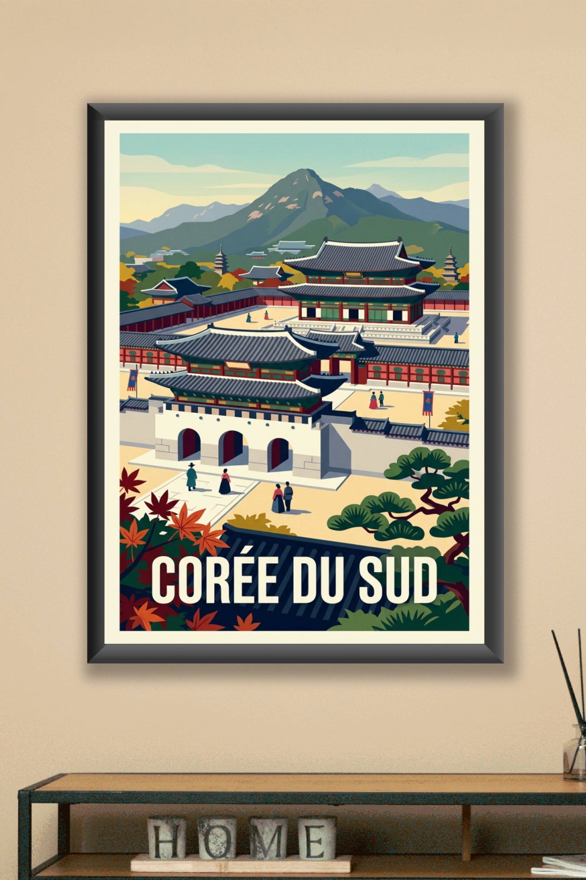 Affiche de Corée du Sud, poster palais Gyeongbokgung