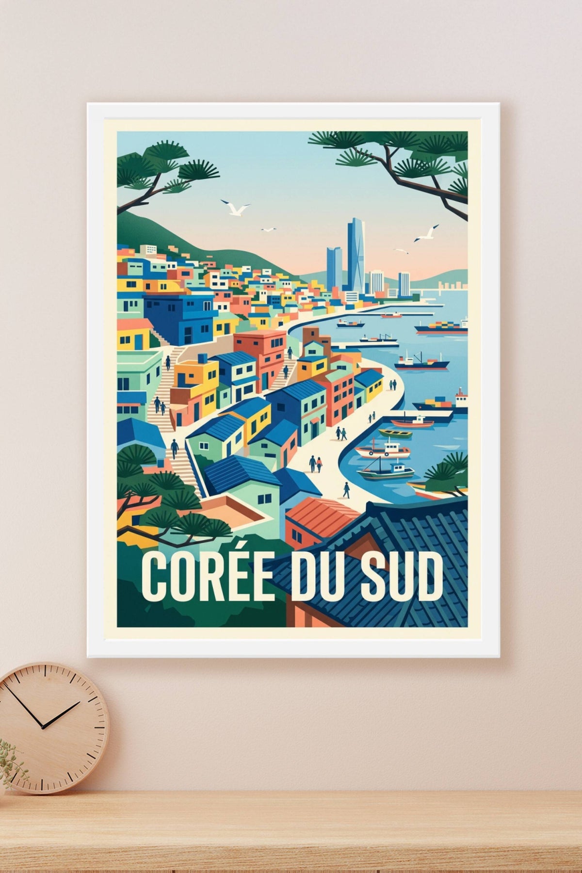 Affiche de Corée du Sud, village de Gamcheon