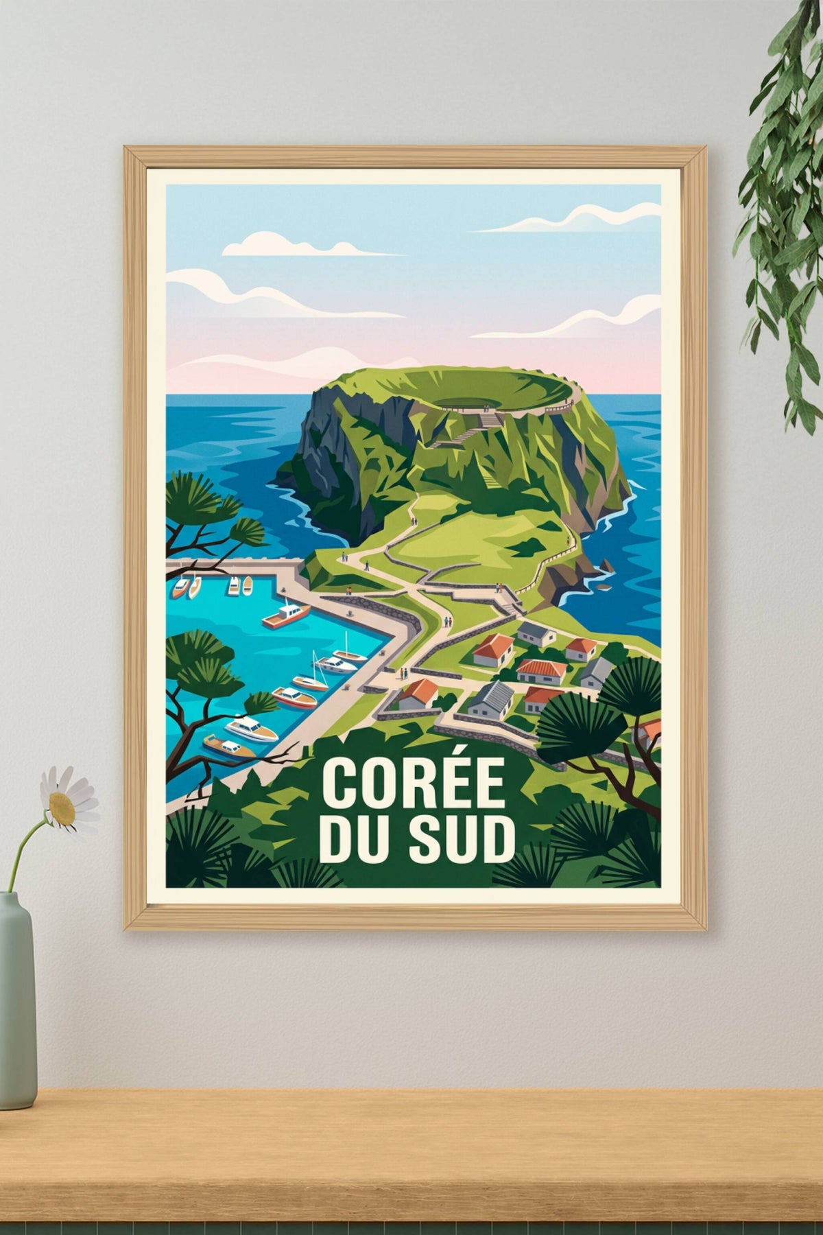 Affiche de Corée du Sud, poster Seongsan Ilchulbong