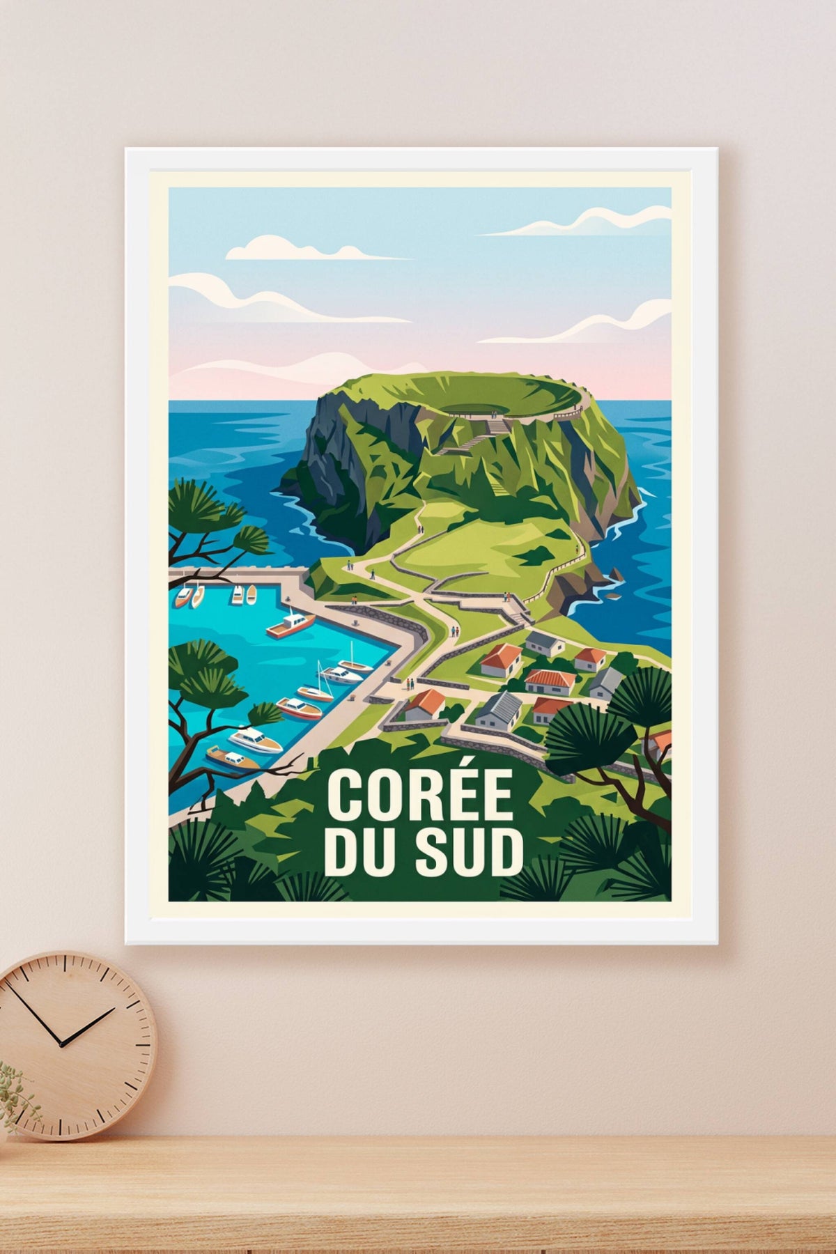 Affiche de Corée du Sud, poster Seongsan Ilchulbong