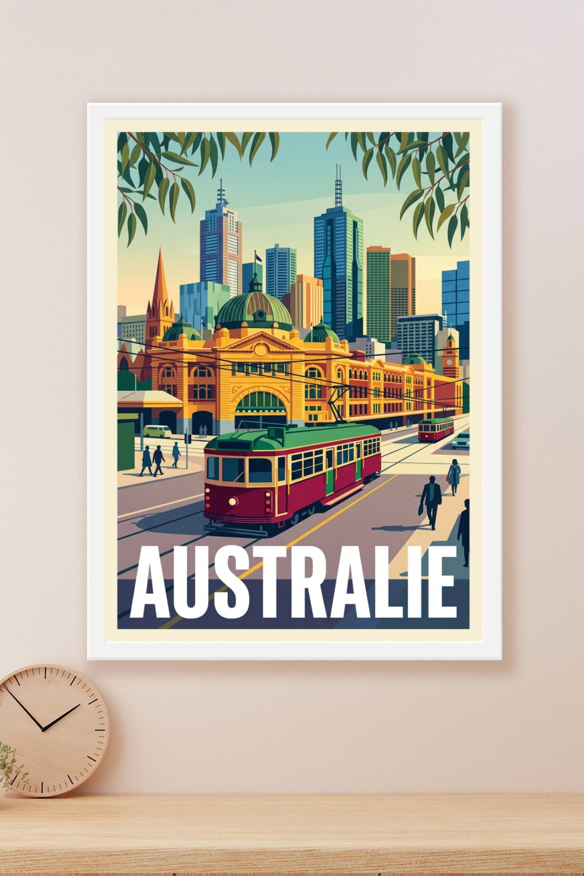 Affiche d'Australie, décor Melbourne
