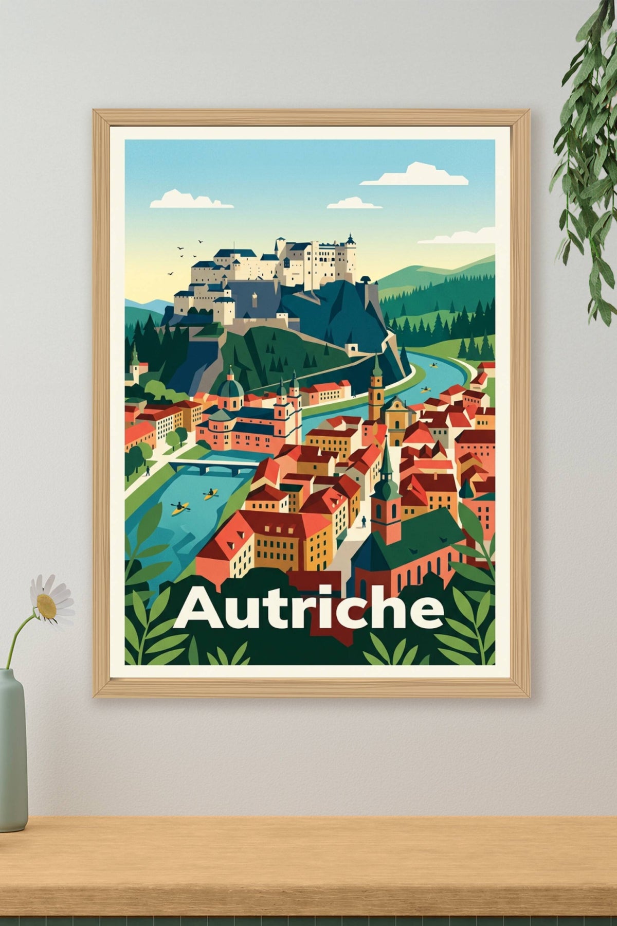 Poster d'Autriche, vue sur Salzbourg