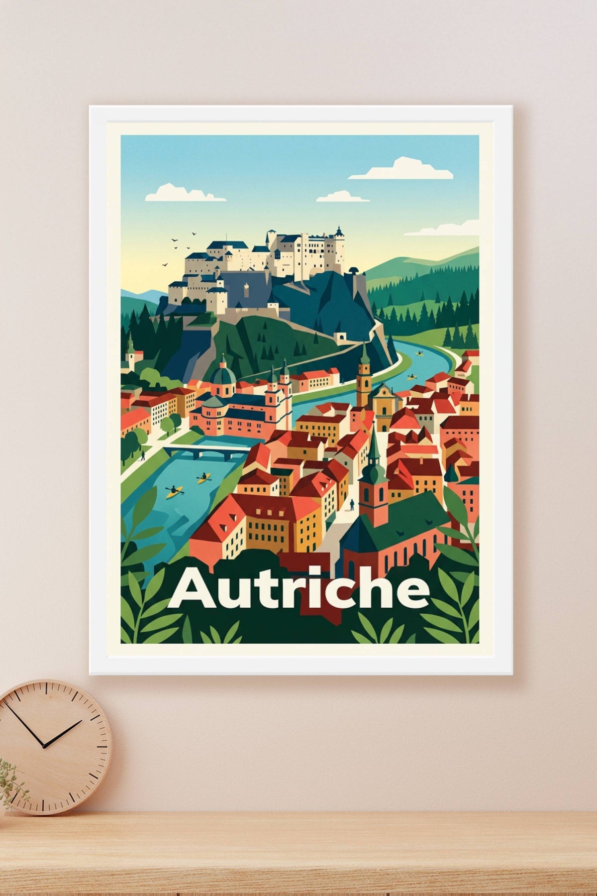 Poster d'Autriche, vue sur Salzbourg