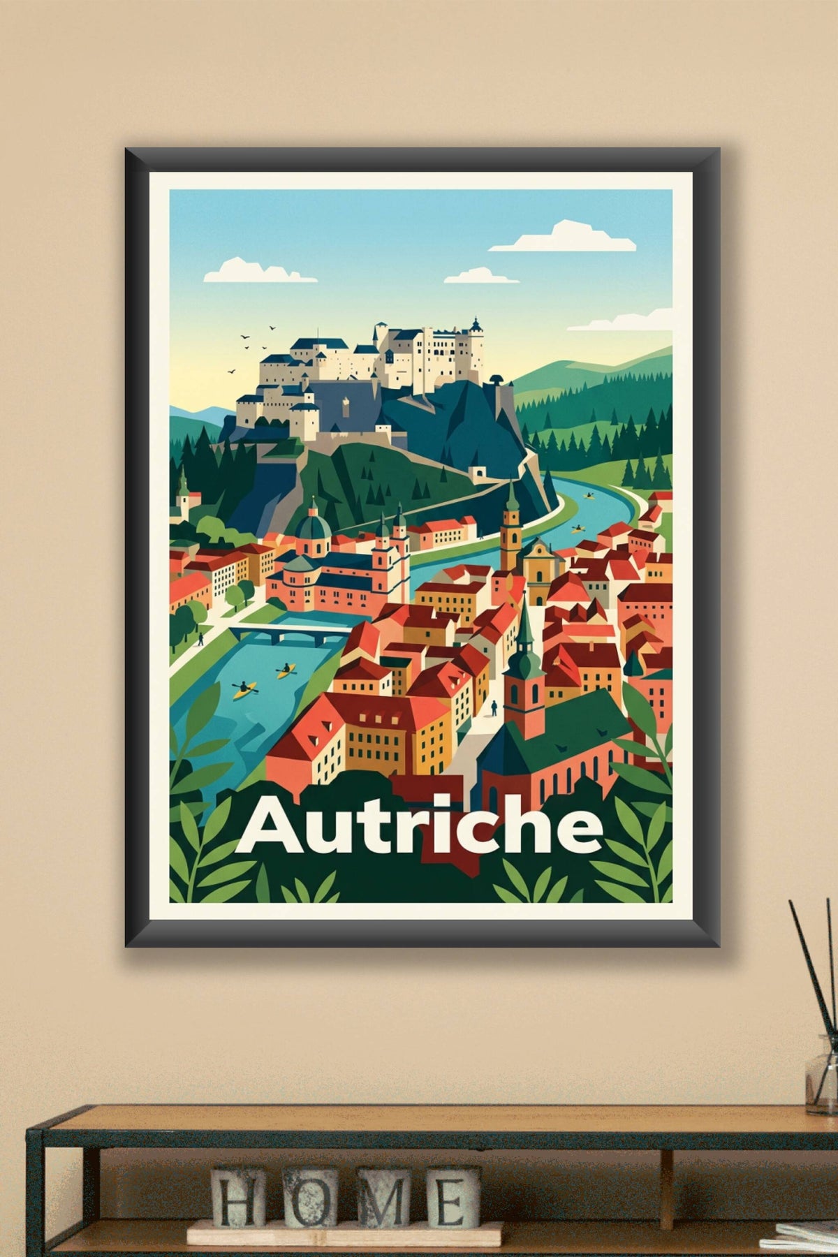 Poster d'Autriche, vue sur Salzbourg