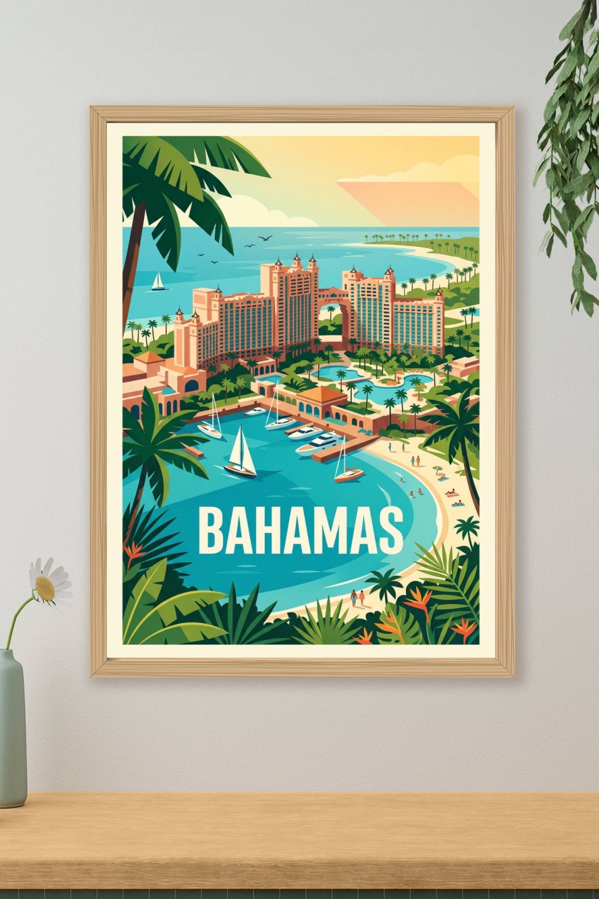 Affiche des Bahamas, décor Atlantis