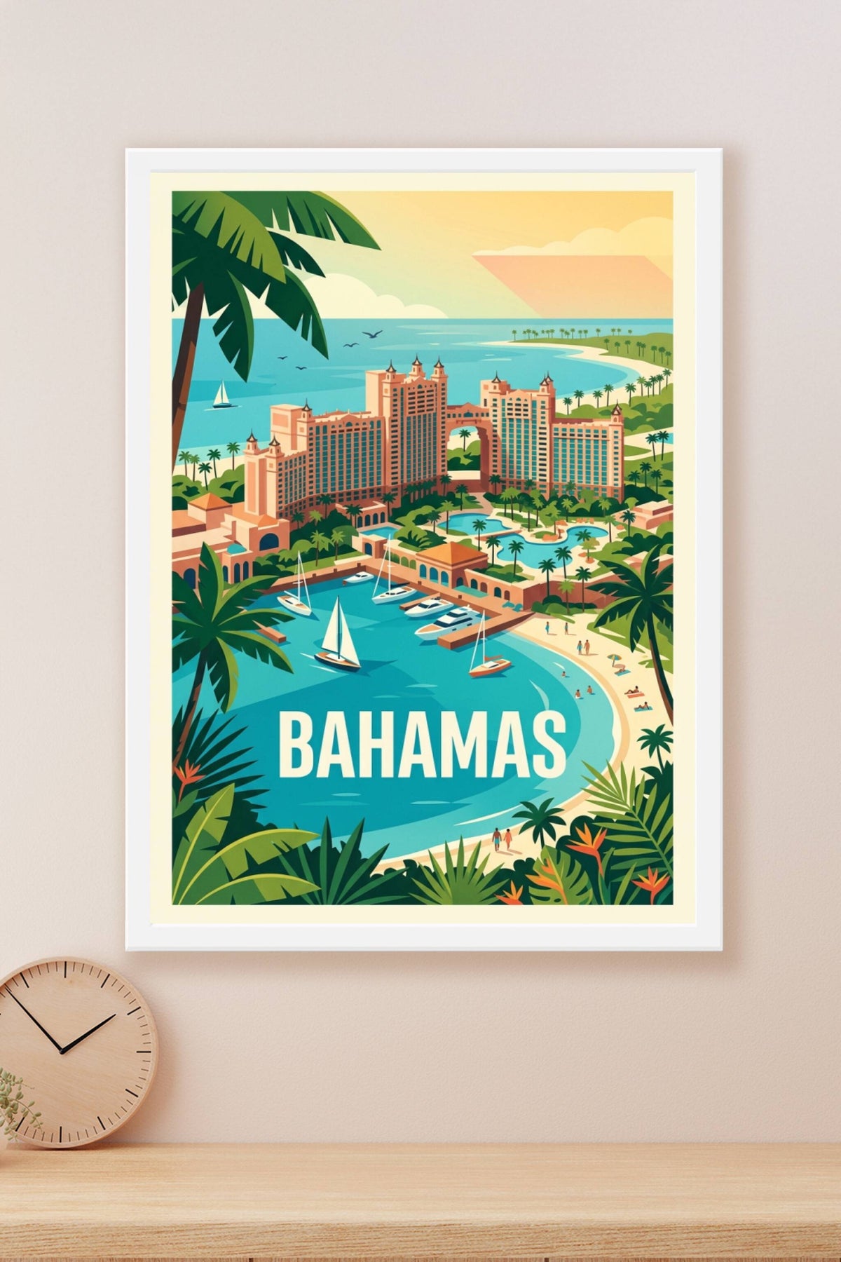 Affiche des Bahamas, décor Atlantis