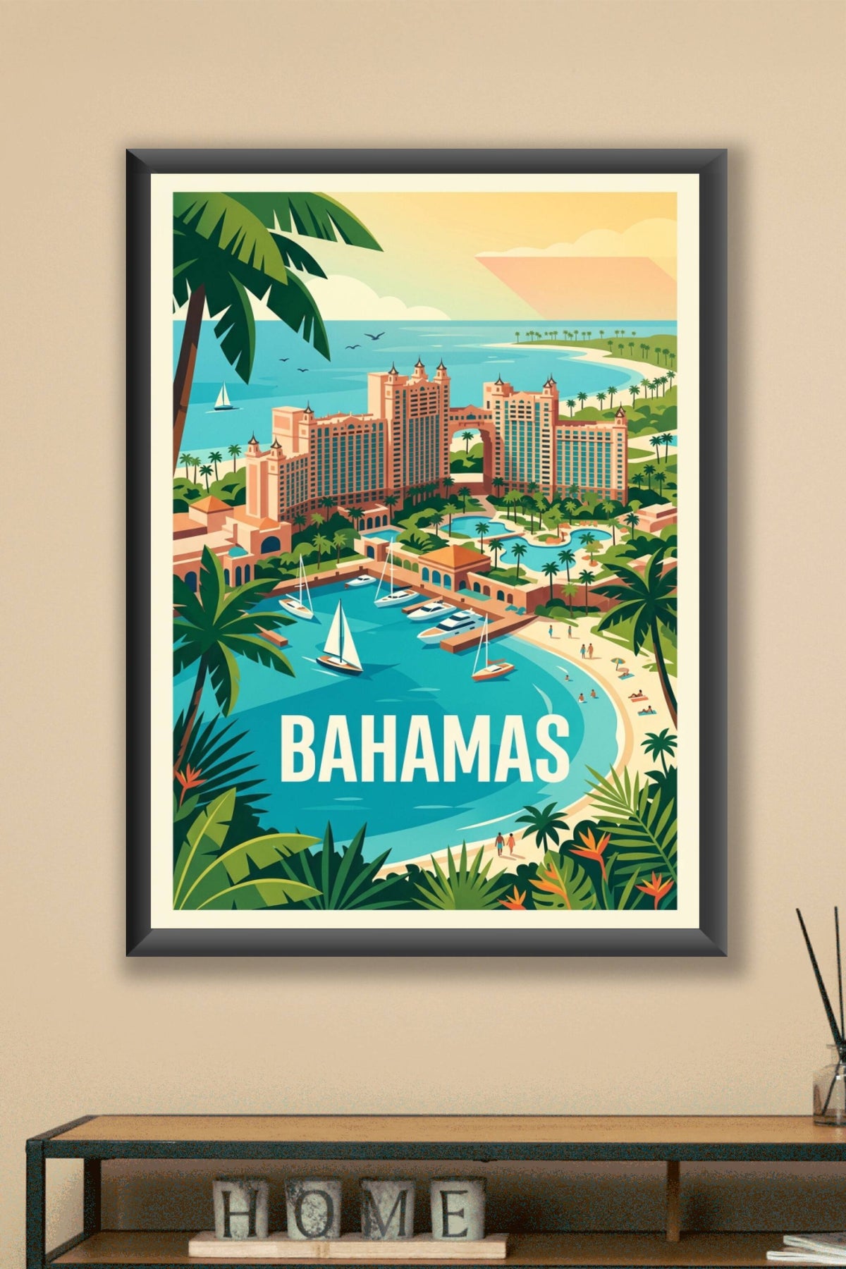 Affiche des Bahamas, décor Atlantis