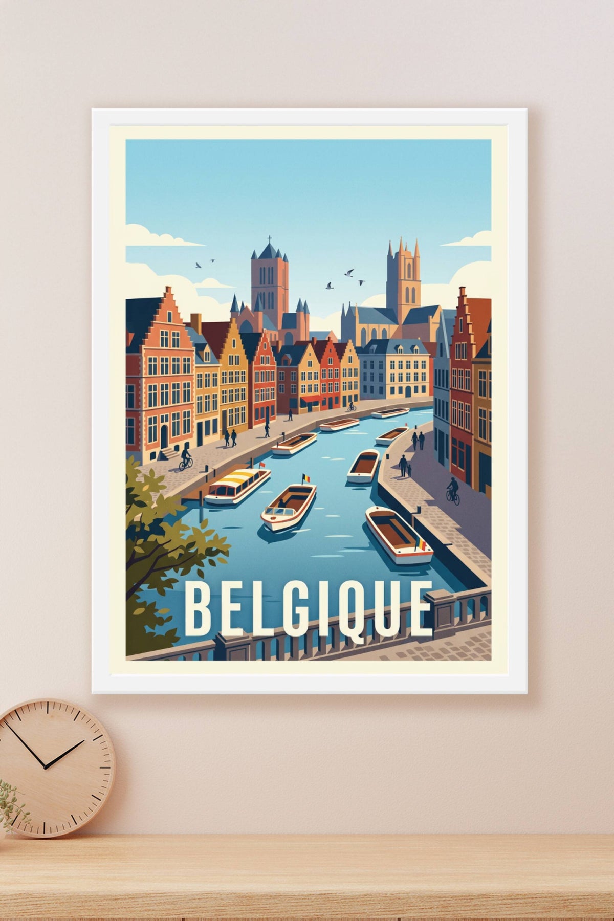 Affiche de Belgique, poster ville de Gand