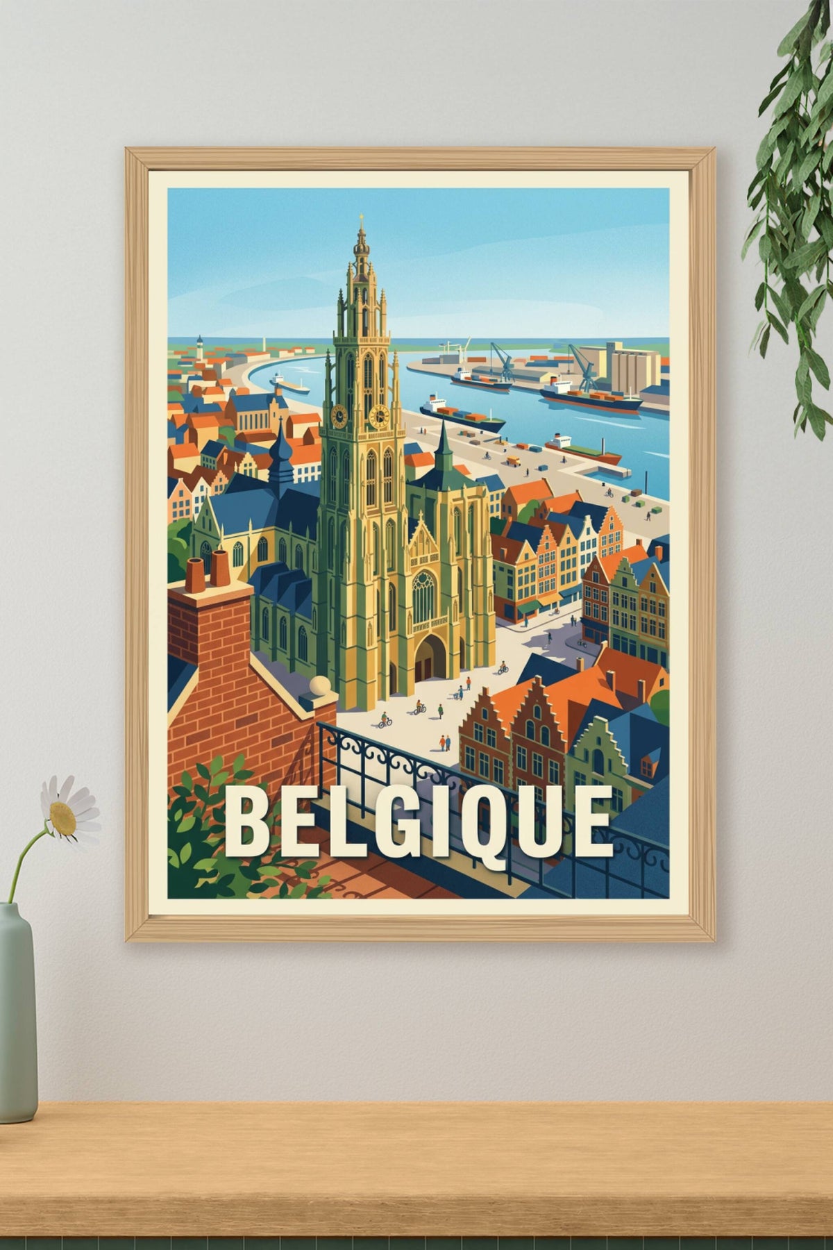 Affiche de Belgique, poster port d'Anvers