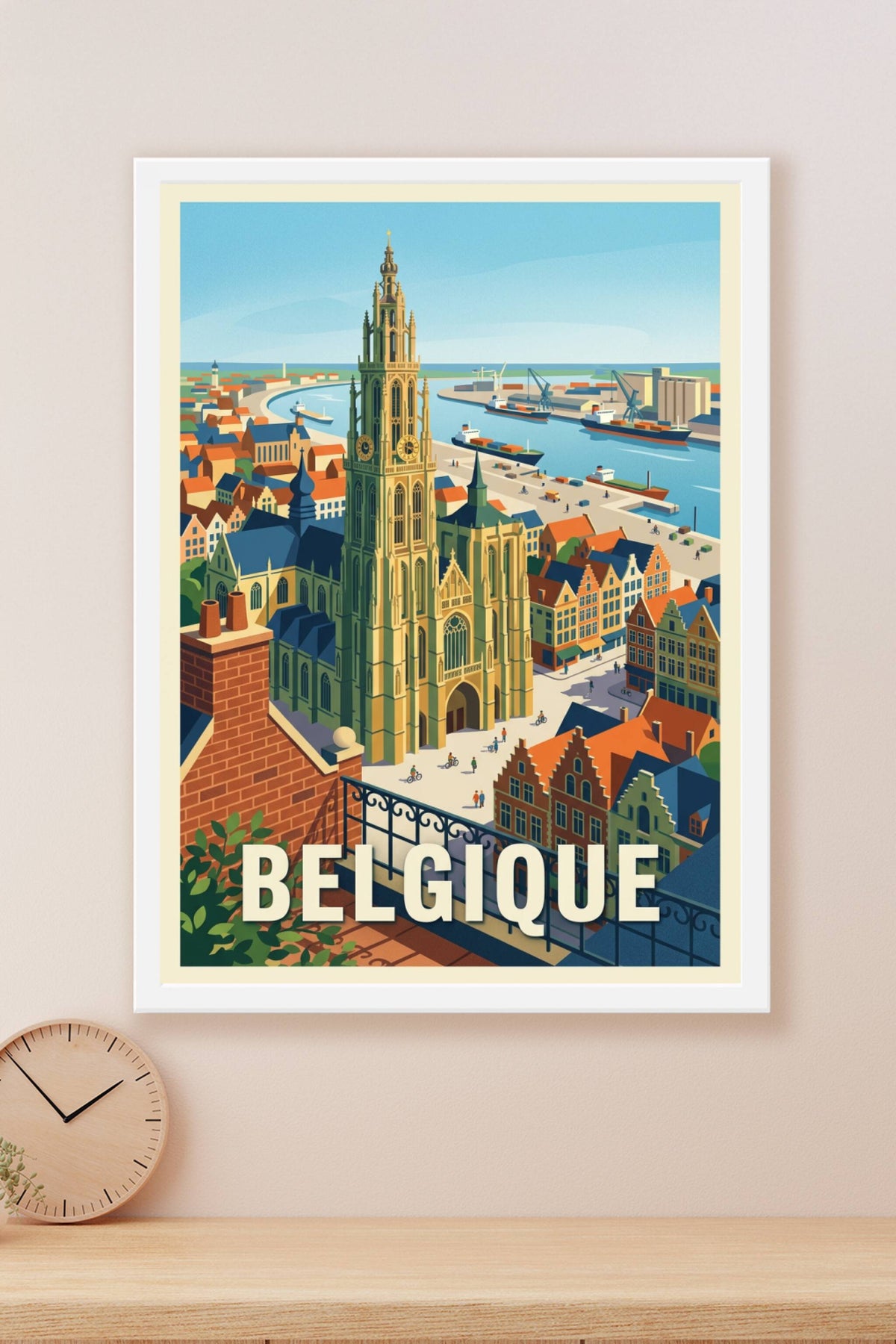 Affiche de Belgique, poster port d'Anvers