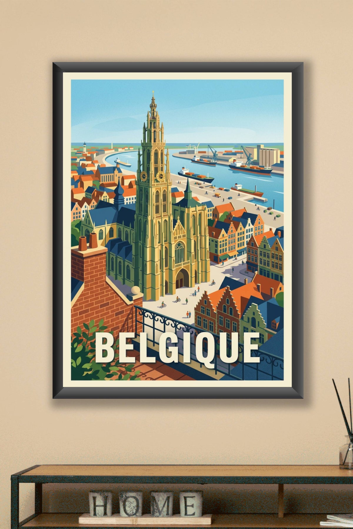 Affiche de Belgique, poster port d'Anvers