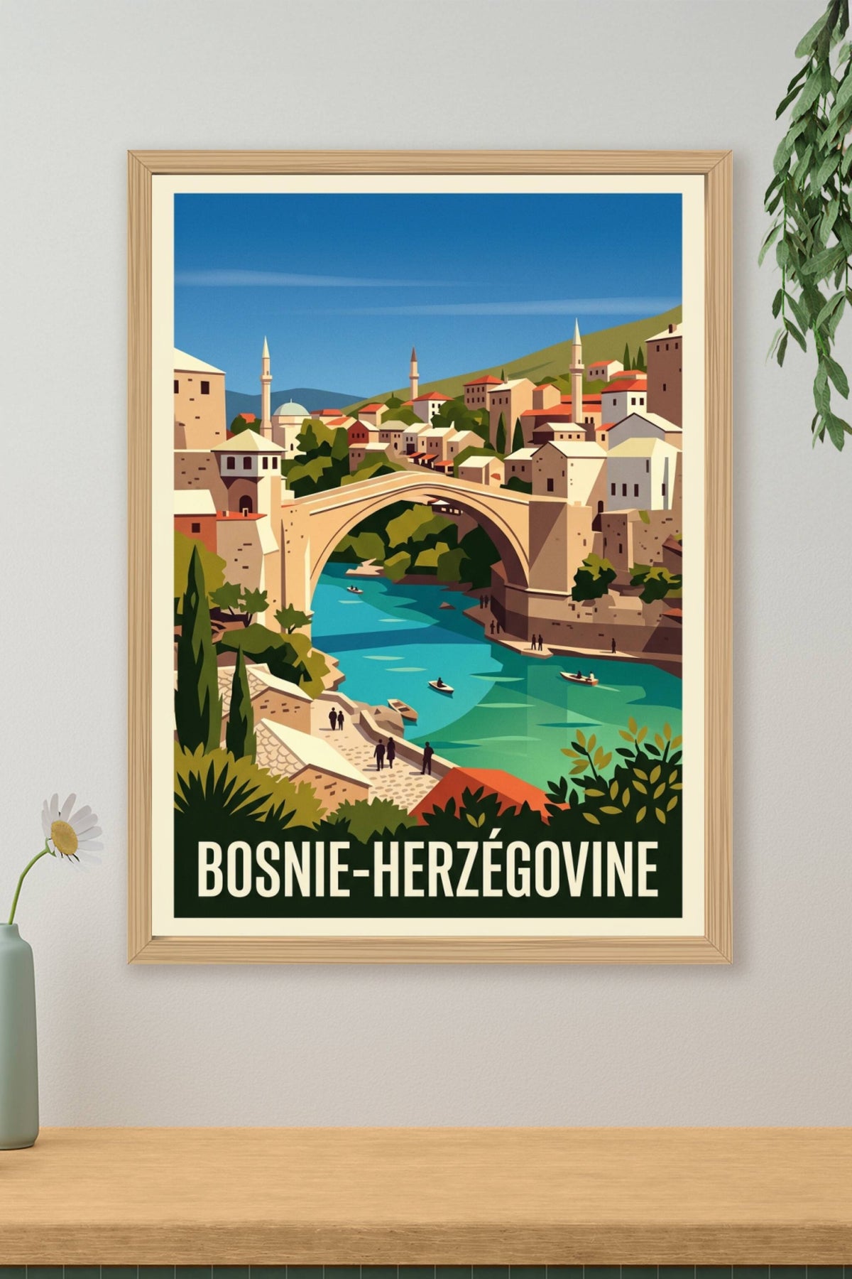 Affiche de Bosnie-Herzégovine, pont de Mostar