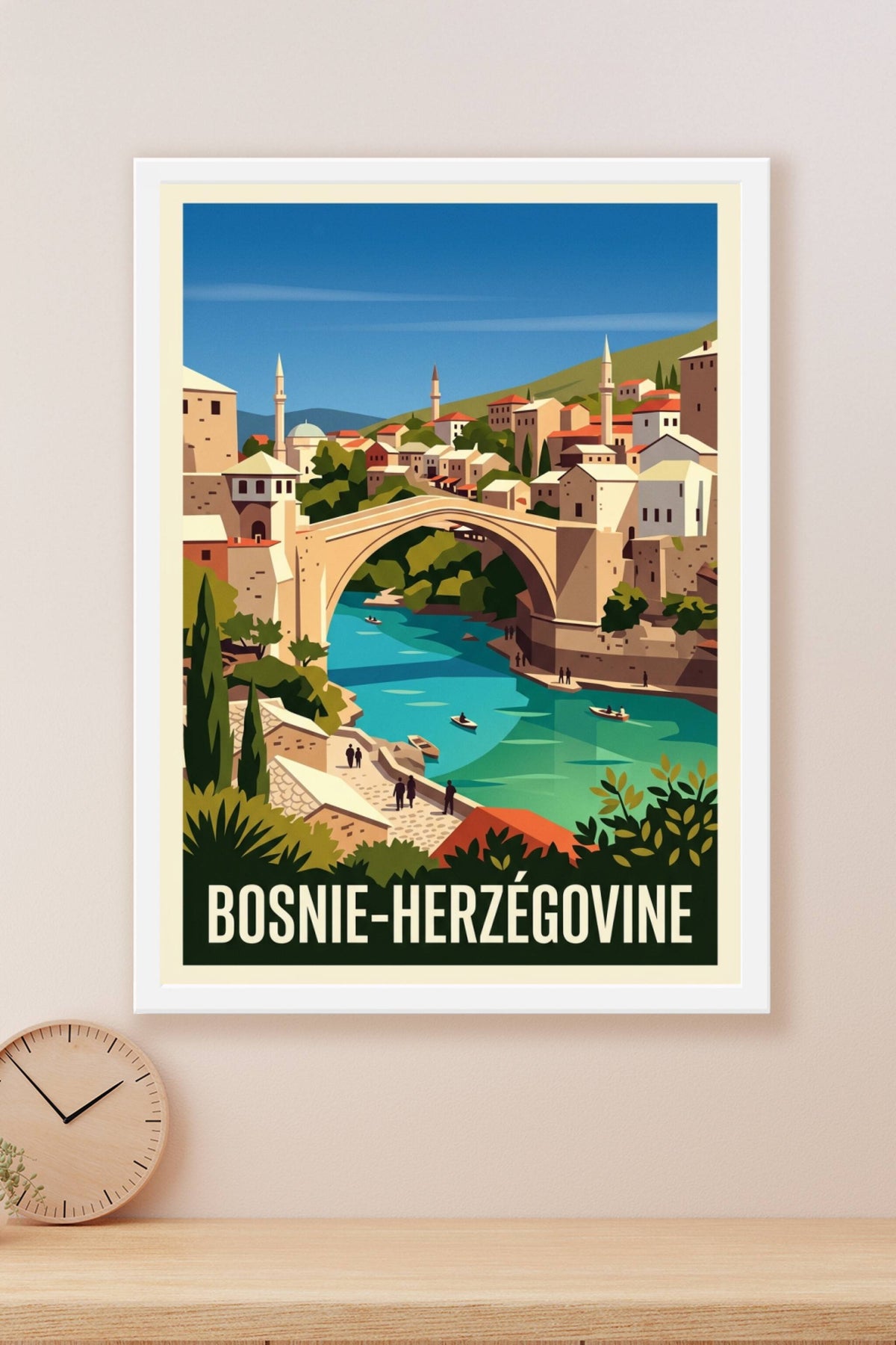 Affiche de Bosnie-Herzégovine, pont de Mostar