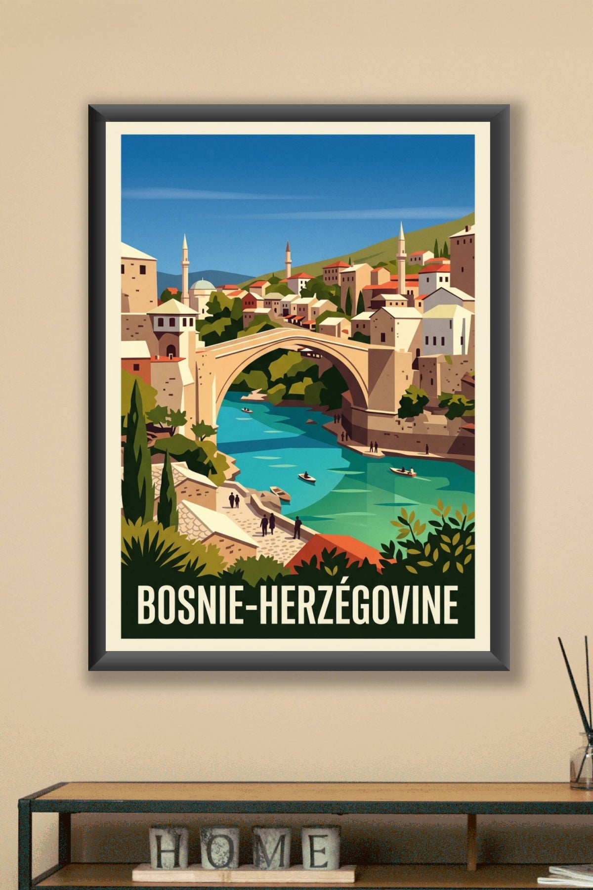 Affiche de Bosnie-Herzégovine, pont de Mostar