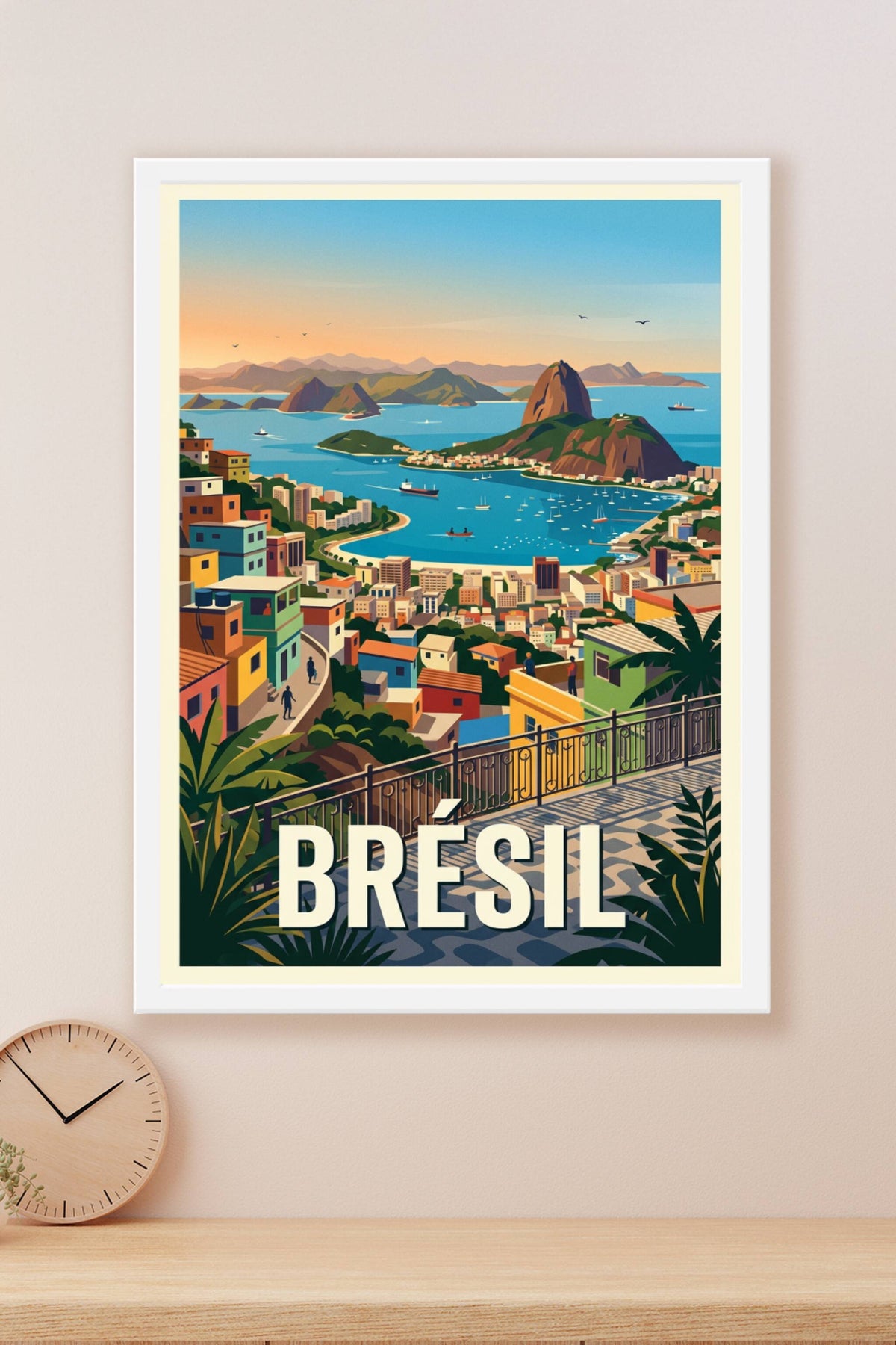 Affiche du Brésil, vue du Pain de Sucre