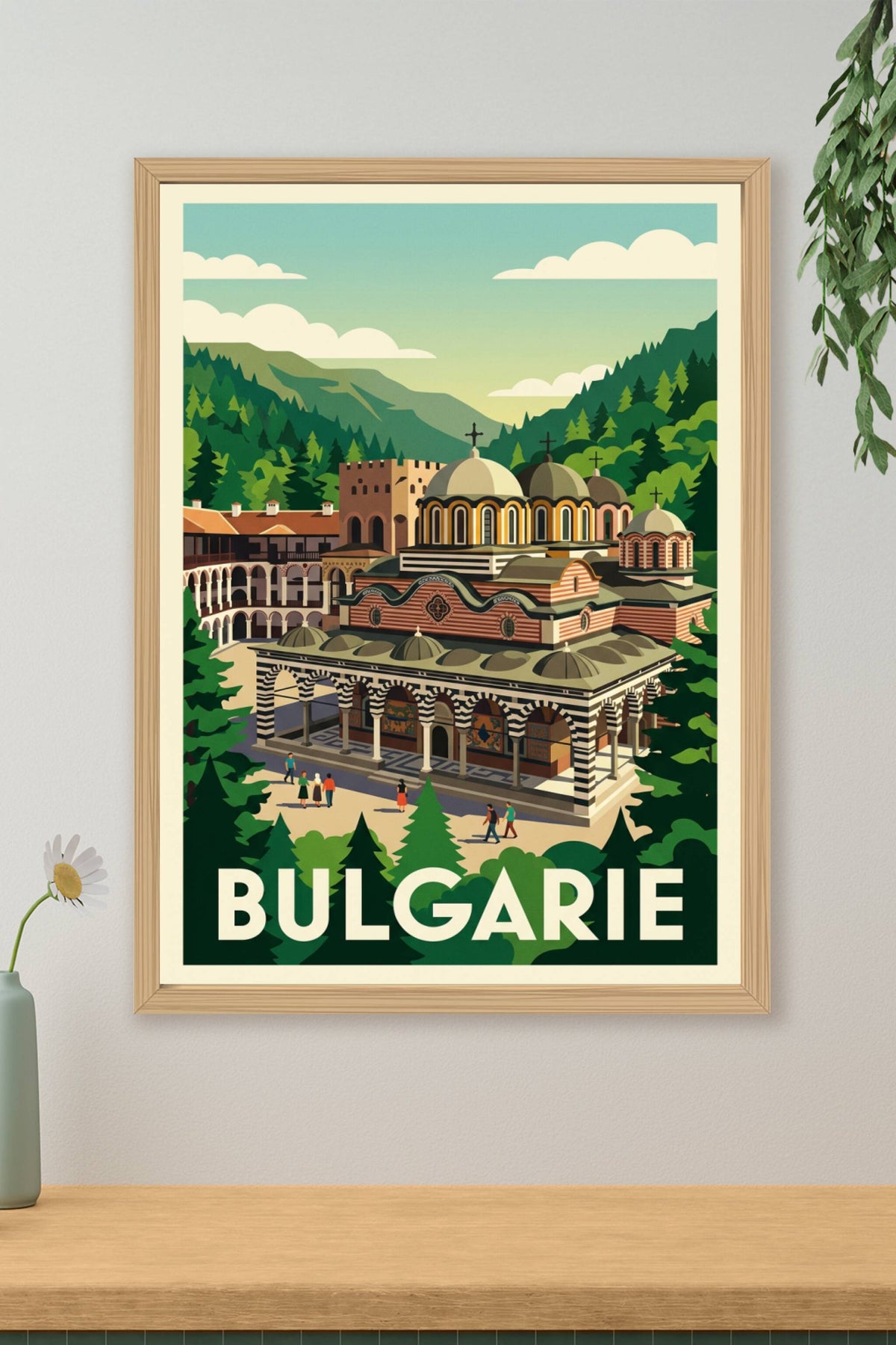 Affiche de Bulgarie, Monastère de Rila