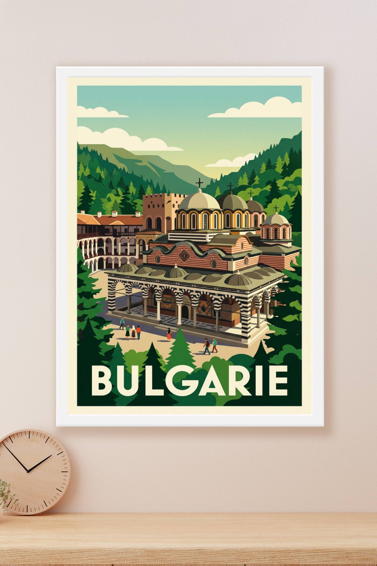 Affiche de Bulgarie, Monastère de Rila